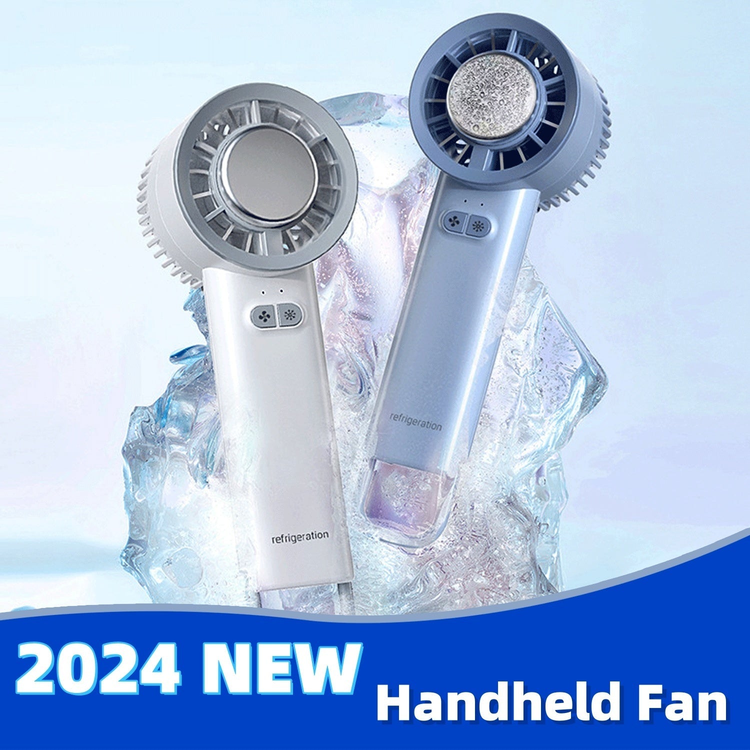 2024 Summer Gadget Handheld Turbo Jet Fan Mini Portable Ice Cold Fan Generation Brushless Motor Wind High Speed Duct Fans Violent Blower - Miramor