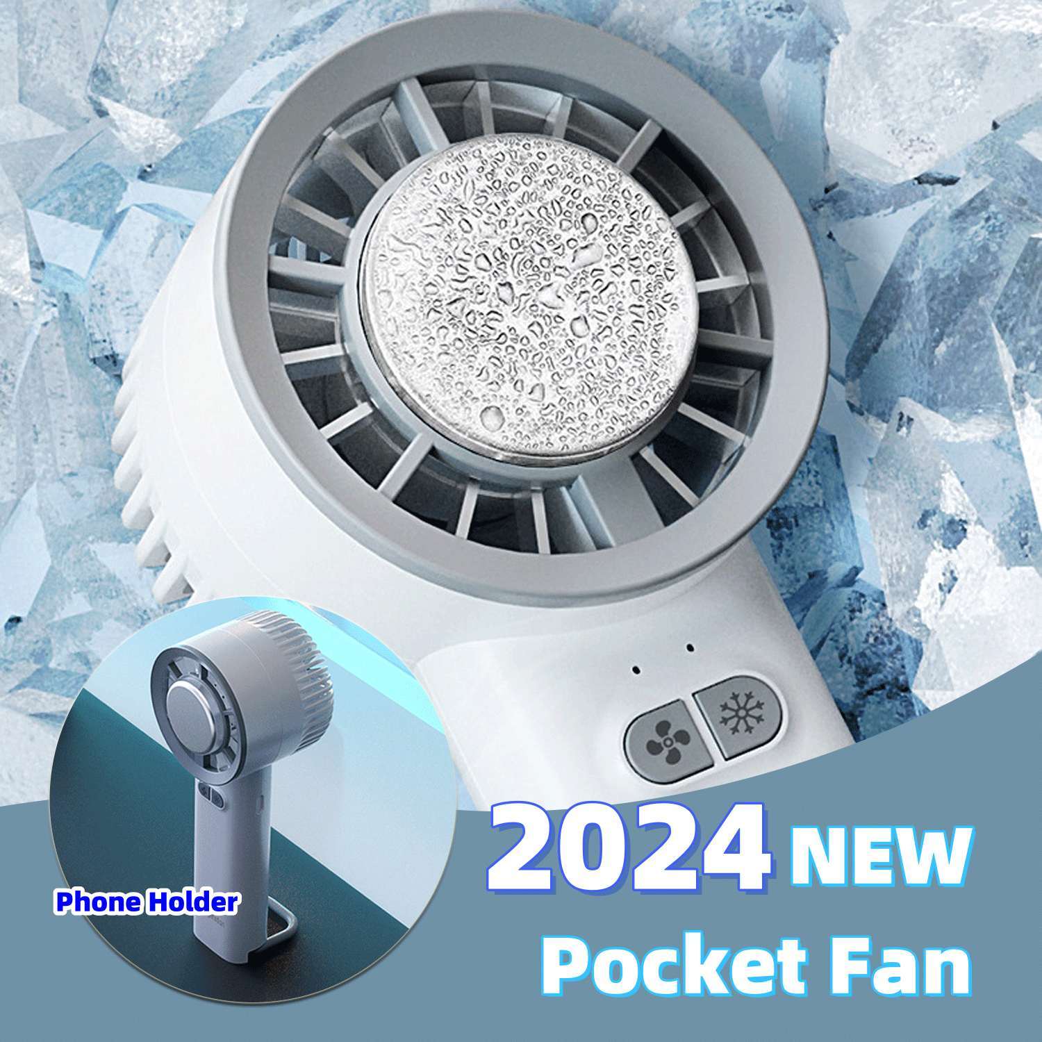 2024 Summer Gadget Handheld Turbo Jet Fan Mini Portable Ice Cold Fan Generation Brushless Motor Wind High Speed Duct Fans Violent Blower - Miramor