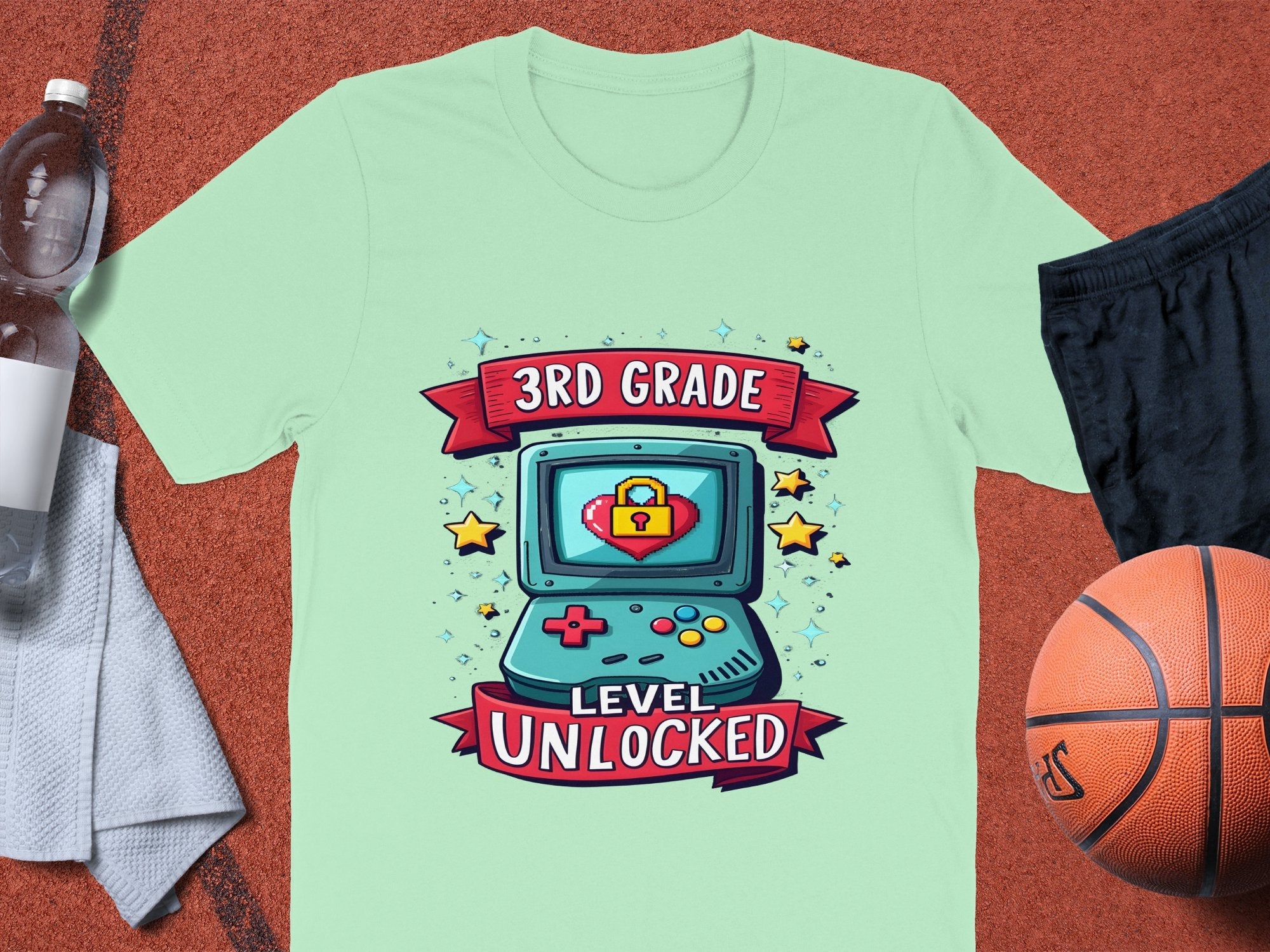 3rd Grade Level Unlocked T - Shirt, Retro Gaming Design, Third Grade Shirt, Back to School Gift, Gamer T - Shirt for Kids, Level Up Shirt - Miramor