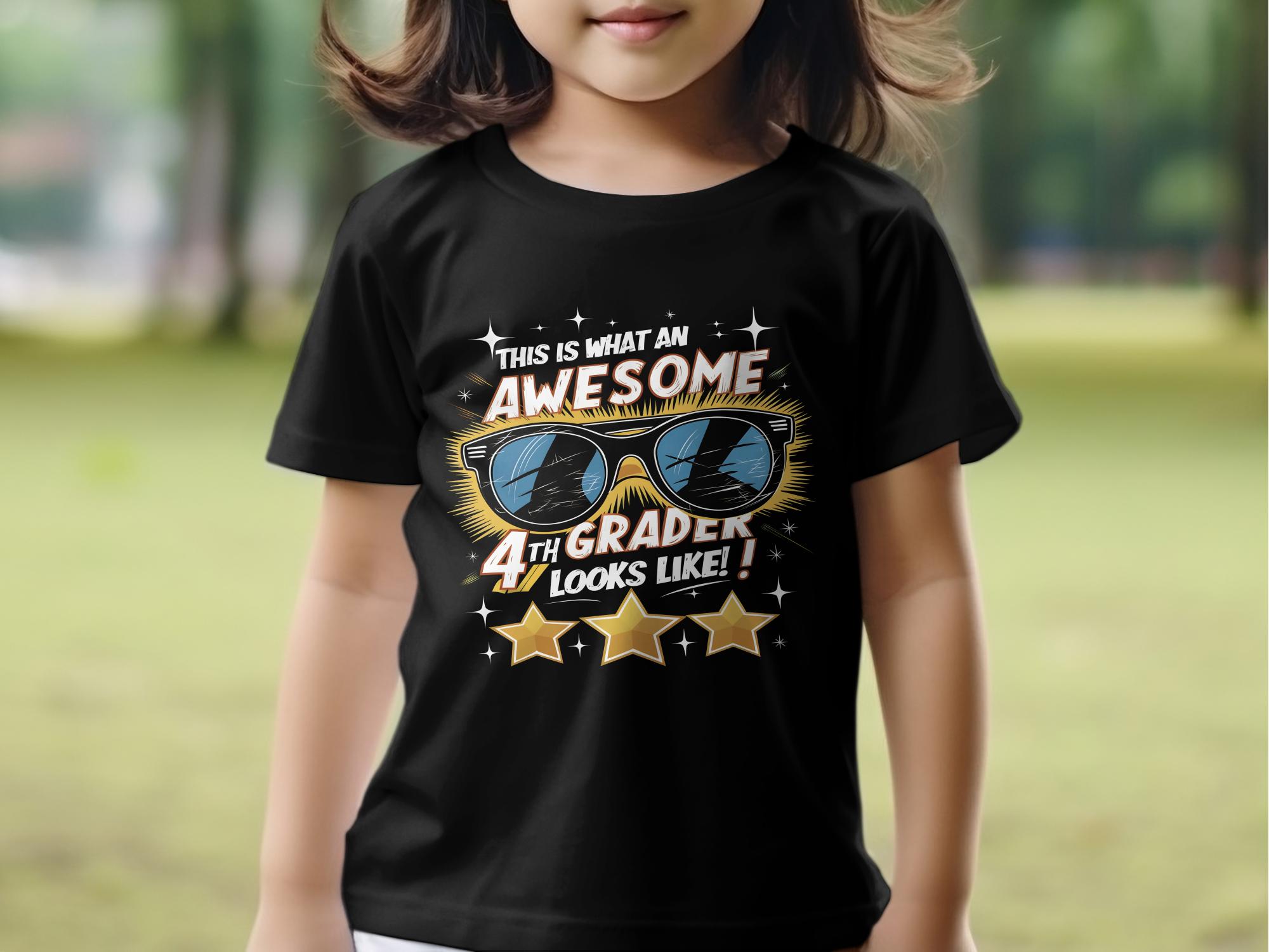 Awesome 4th Grader T - Shirt, Cool Fourth Grade Student Shirt, Gift for Fourth Graders, Back to School Tee, Fun 4th Grade Apparel - Miramor