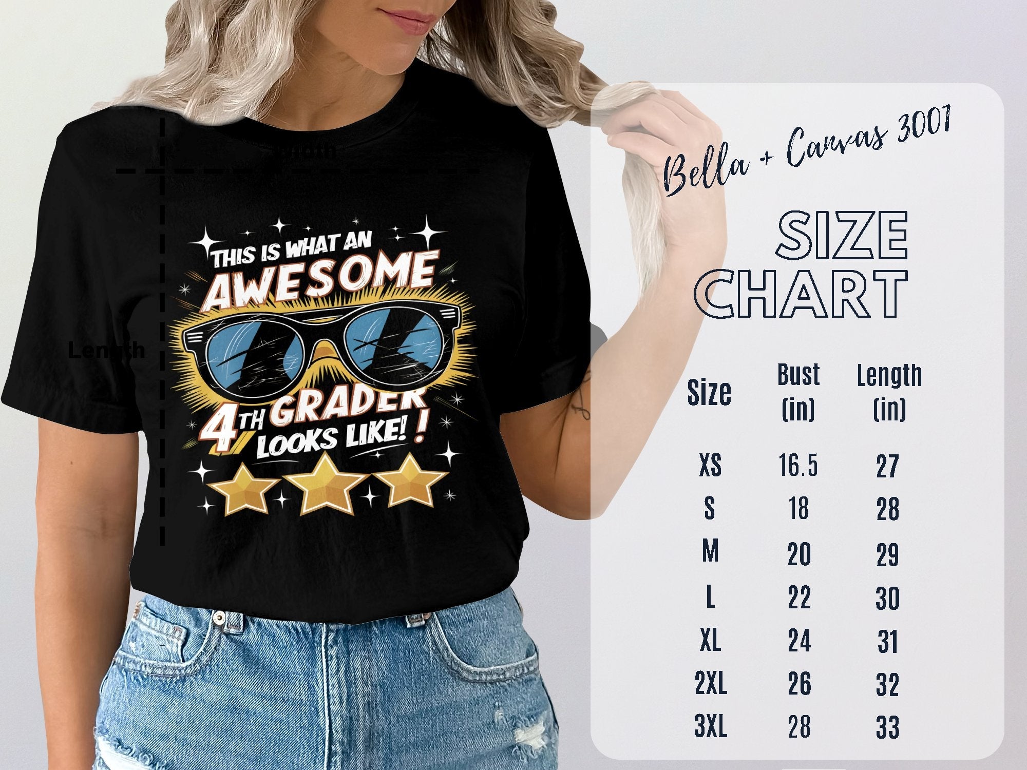 Awesome 4th Grader T - Shirt, Cool Fourth Grade Student Shirt, Gift for Fourth Graders, Back to School Tee, Fun 4th Grade Apparel - Miramor