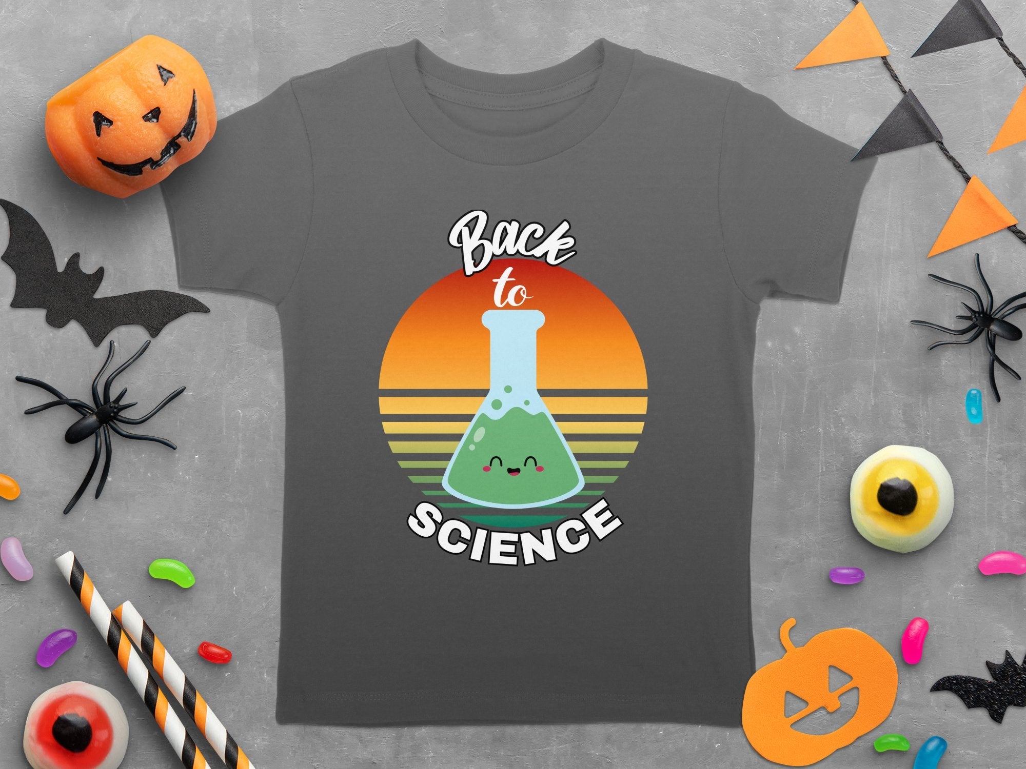 Back to Science T - Shirt, Cute Chemistry Beaker Design, Retro Style Science Shirt for Teachers, Fun Science Lab Clothing, Geek Gift Tee - Miramor