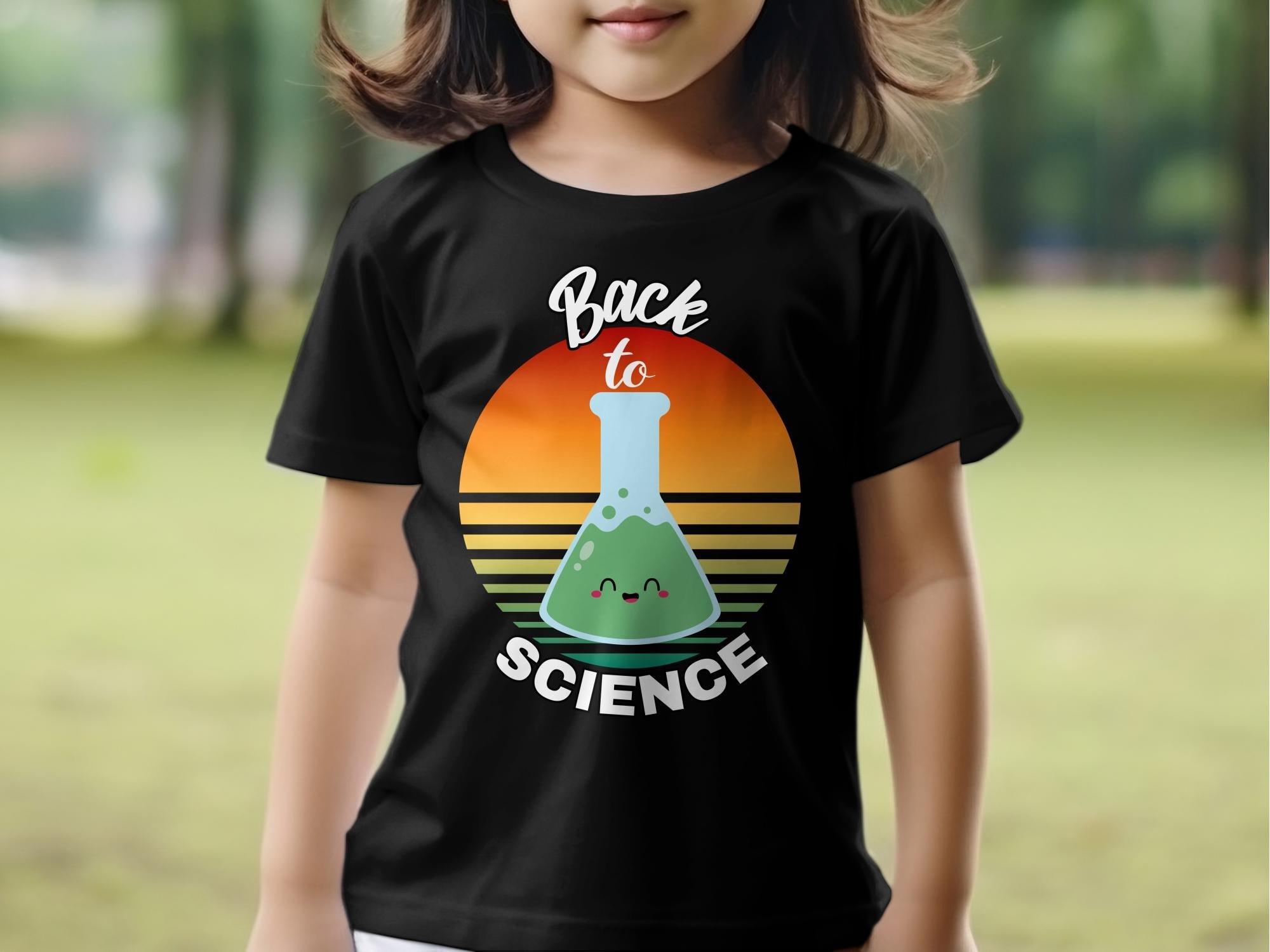 Back to Science T - Shirt, Cute Chemistry Beaker Design, Retro Style Science Shirt for Teachers, Fun Science Lab Clothing, Geek Gift Tee - Miramor