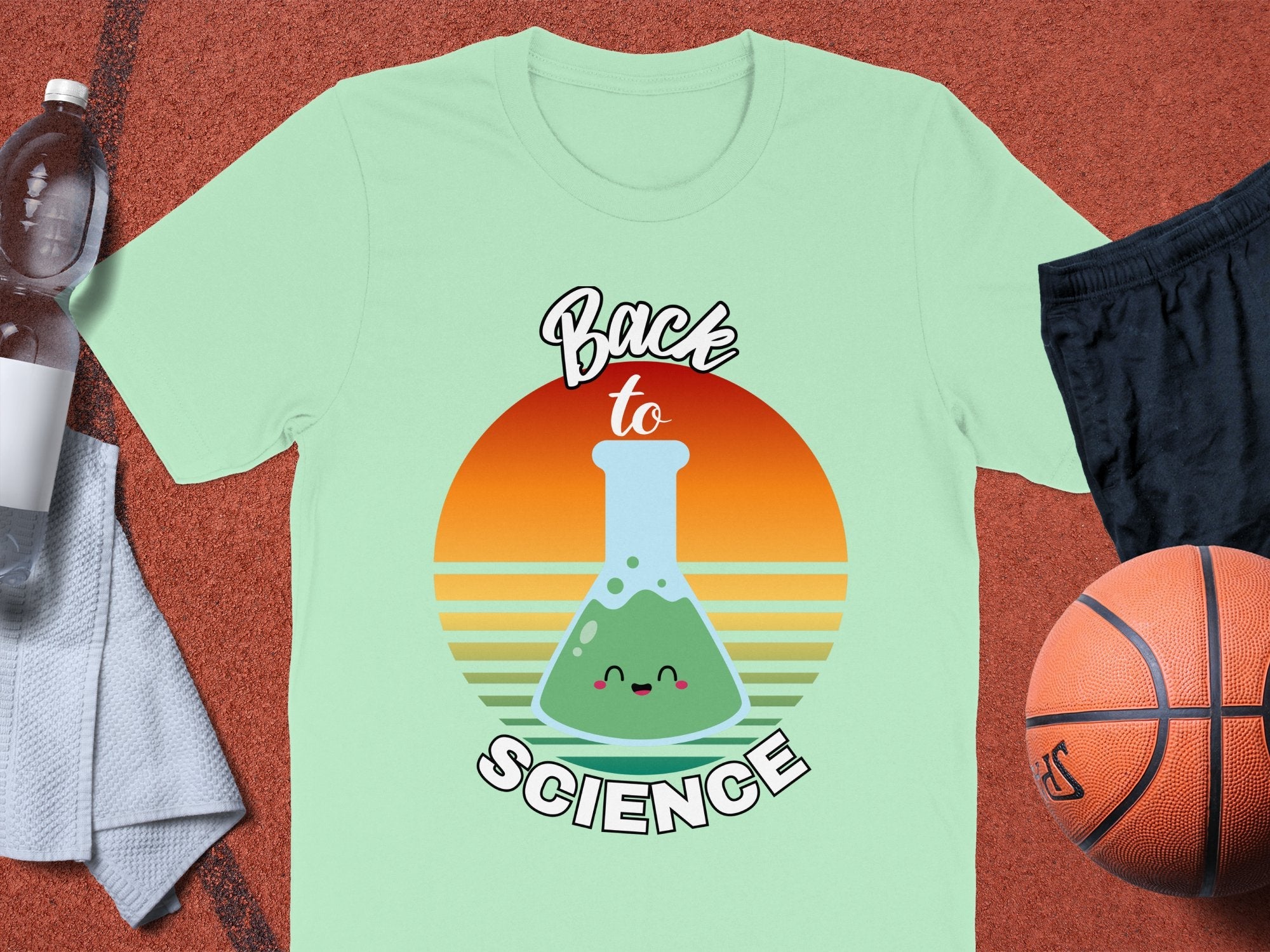 Back to Science T - Shirt, Cute Chemistry Beaker Design, Retro Style Science Shirt for Teachers, Fun Science Lab Clothing, Geek Gift Tee - Miramor