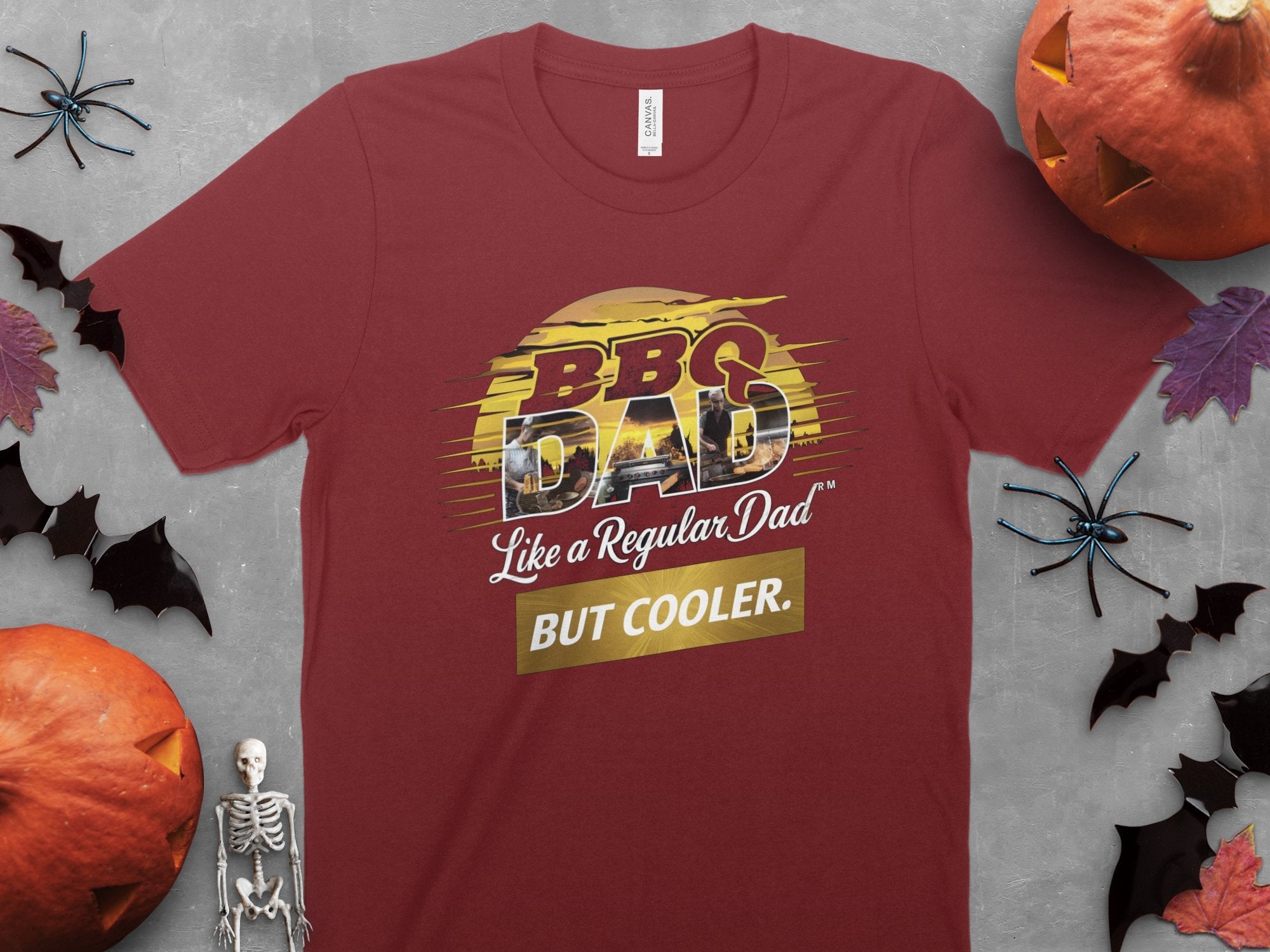 BBQ Dad Like a Regular Dad But Cooler T - Shirt, Funny BBQ Dad Shirt, Gift for Dad, Father's Day Shirt, Cool Dad T - Shirt - Miramor