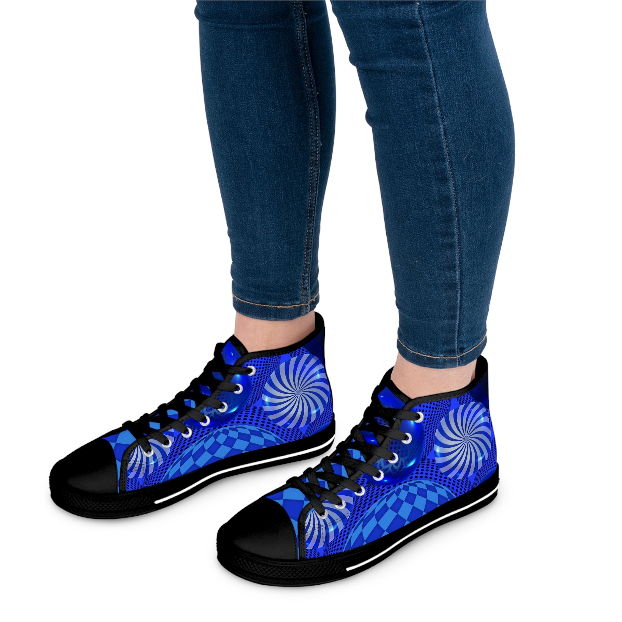 Blue Balls Women's High - Top Sneakers - Miramor