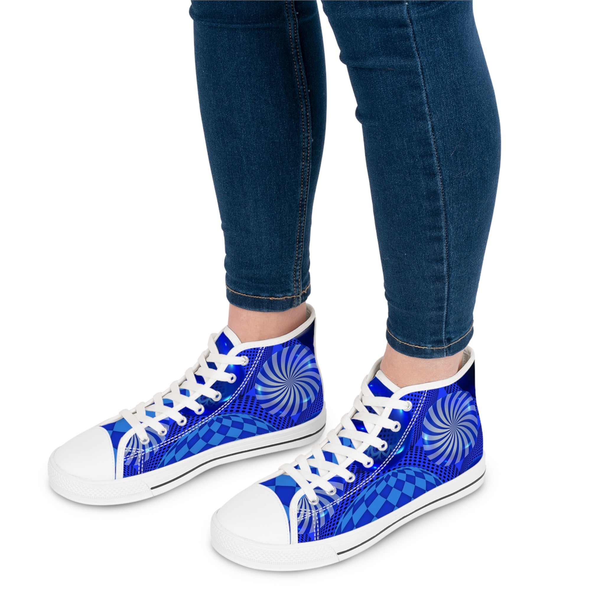 Blue Balls Women's High - Top Sneakers - Miramor