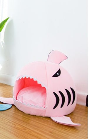 Creative Dual-Purpose Shark Pet Bed Small Dogs And Cats Warm Pet Bed - Miramor