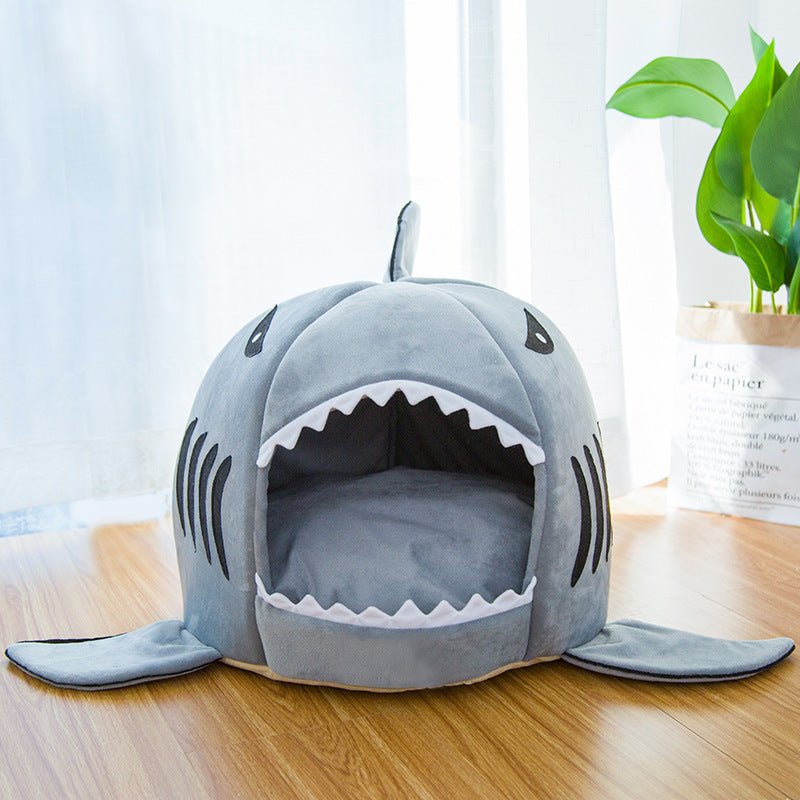 Creative Dual-Purpose Shark Pet Bed Small Dogs And Cats Warm Pet Bed - Miramor