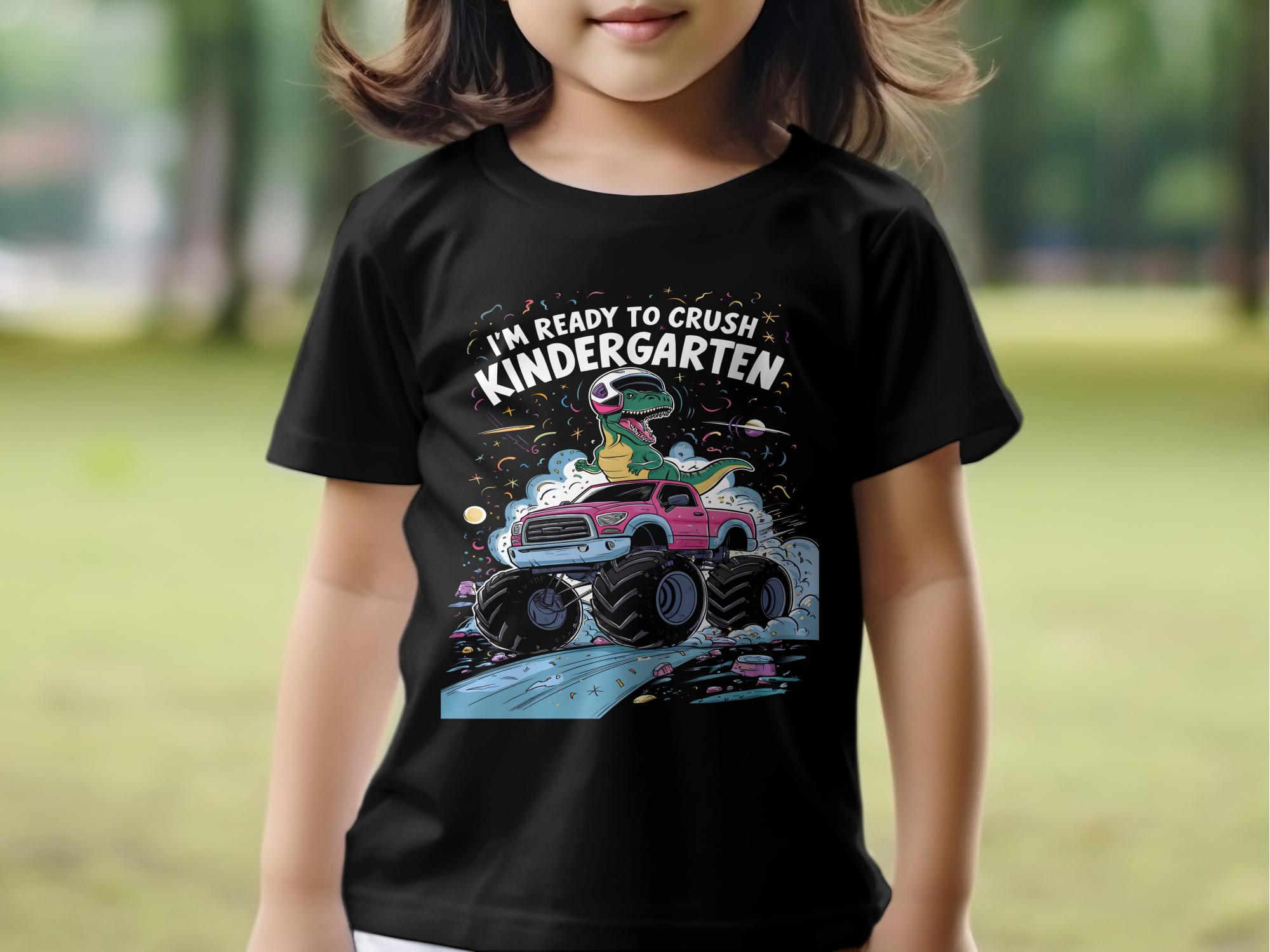 Dinosaur Truck Kindergarten Shirt, I'm Ready to Crush Kindergarten Tee, Back to School T - Rex Shirt, Kids School Dino T - Shirt - Miramor