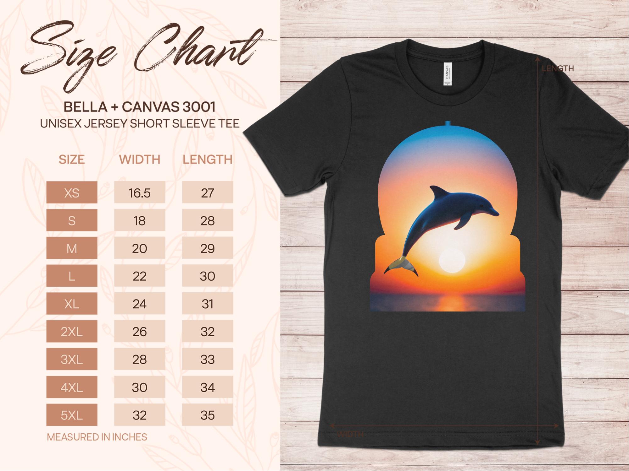 Dolphin Sunset T - Shirt, Ocean Life Tee, Marine Animal Shirt, Nature Lover Gift, Vibrant Sunset Dolphin Print, Artistic Beachwear - Miramor