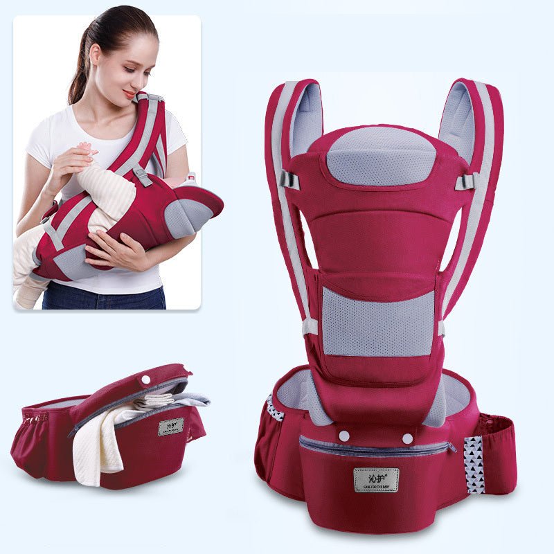 Ergonomic Baby Carrier Infant Baby Hipseat Carrier 3 In 1 Front Facing Ergonomic Kangaroo Baby Wrap Sling - Miramor