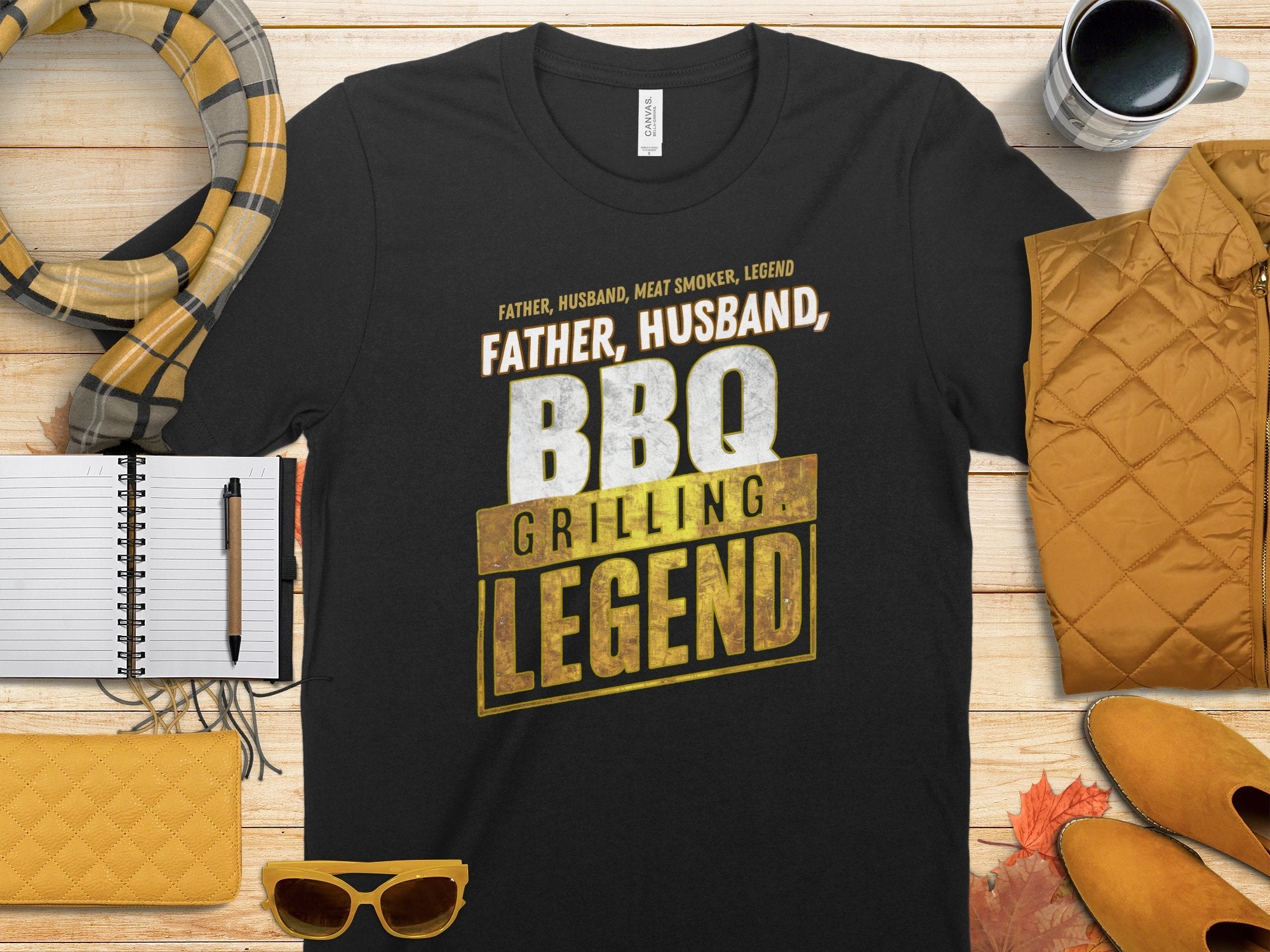 Father Husband Meat Smoker Legend T - Shirt, BBQ Grilling Legend Shirt, Gift for Dad, Funny BBQ T - Shirt, Father's Day Shirt - Miramor