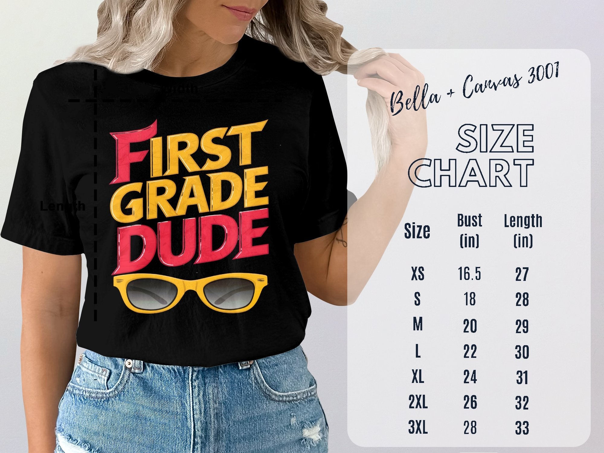 First Grade Dude T - Shirt, Back to School Shirt, Cool Kid Tee, First Grade Student Apparel, Sunglasses Graphic Top, Fun School Shirt - Miramor