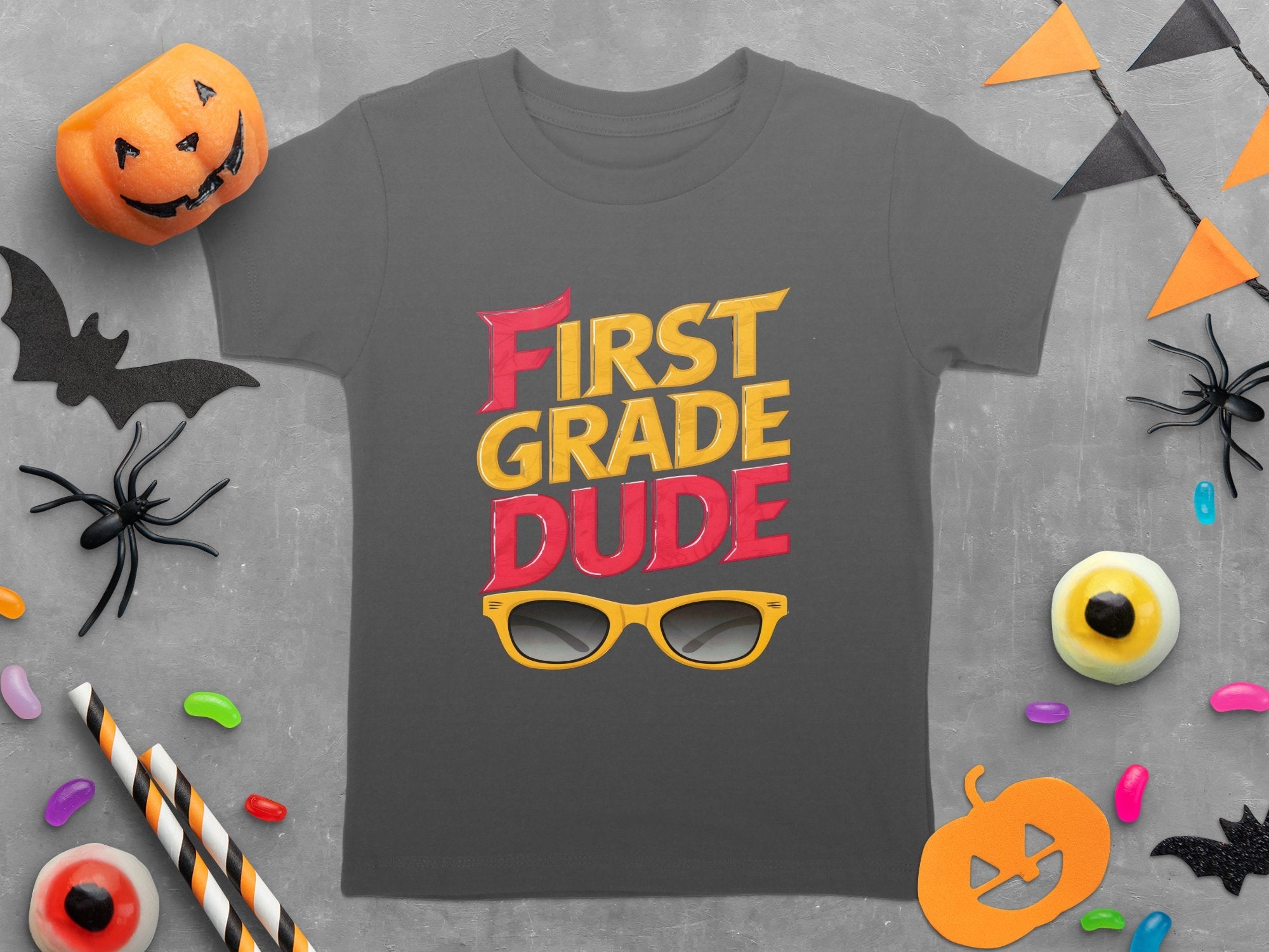 First Grade Dude T - Shirt, Back to School Shirt, Cool Kid Tee, First Grade Student Apparel, Sunglasses Graphic Top, Fun School Shirt - Miramor