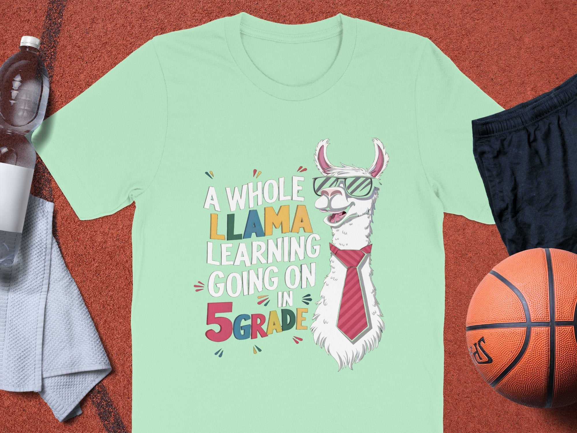 Fun Llama 5th Grade Shirt, Learning Llama T - Shirt, 5th Grade Gift Idea, Cool Llama Teacher Shirt, Back to School Llama Tee - Miramor