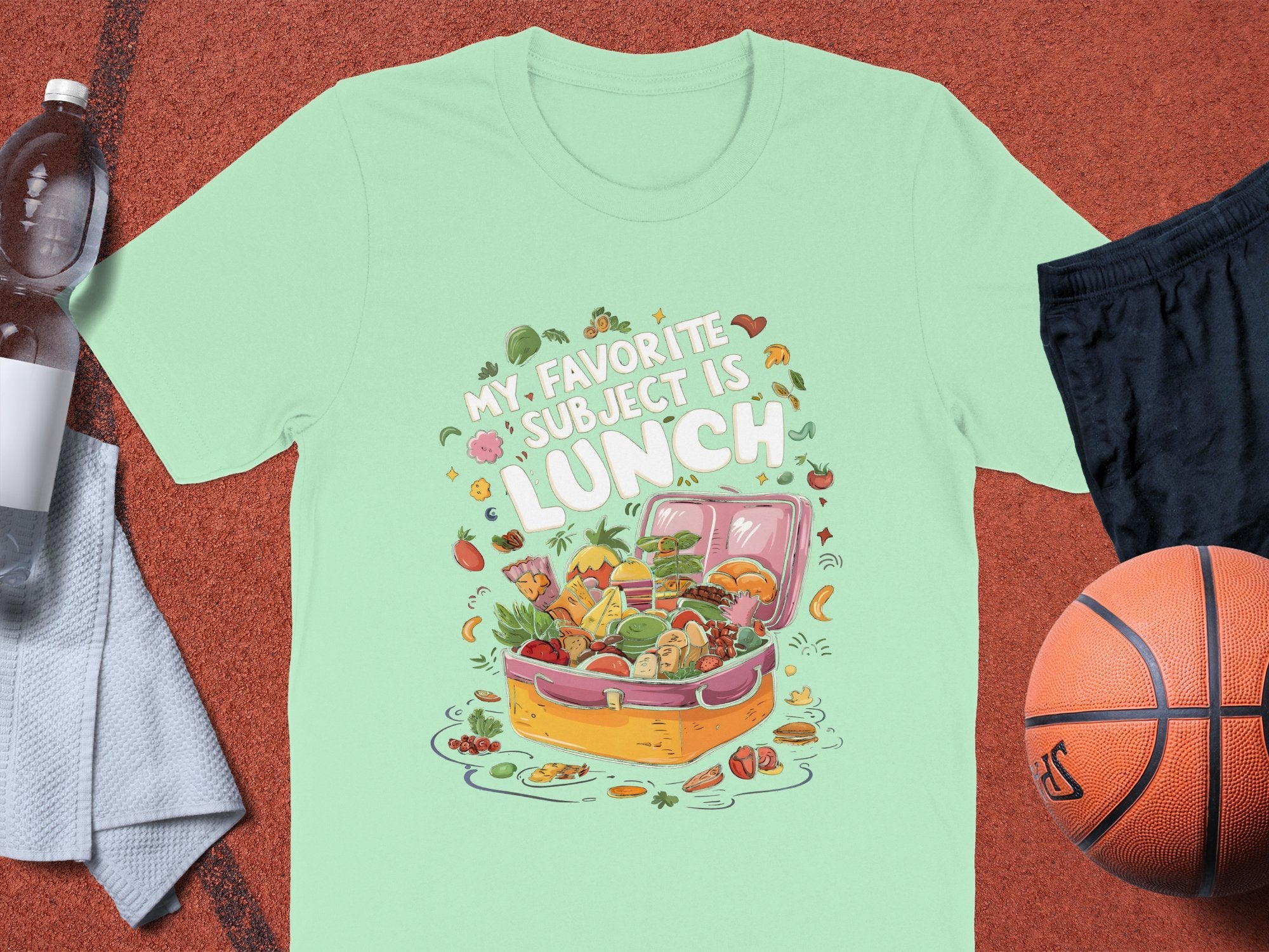 Funny My Favorite Subject is Lunch T - Shirt, Food Lover Gift, Cute Lunch Box Graphic Tee, Humorous Shirt for Foodies, Unique Gift Idea - Miramor