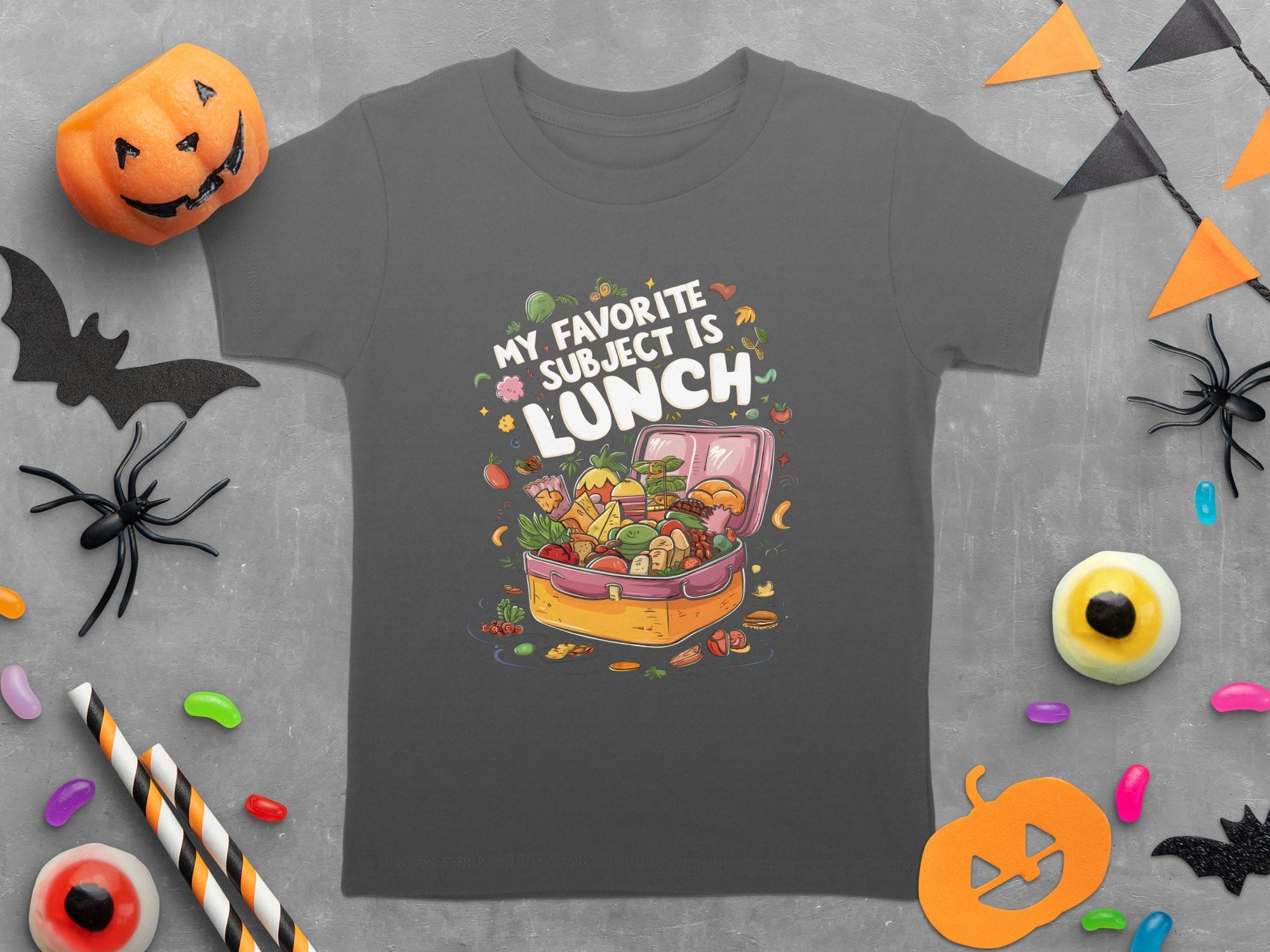 Funny My Favorite Subject is Lunch T - Shirt, Food Lover Gift, Cute Lunch Box Graphic Tee, Humorous Shirt for Foodies, Unique Gift Idea - Miramor