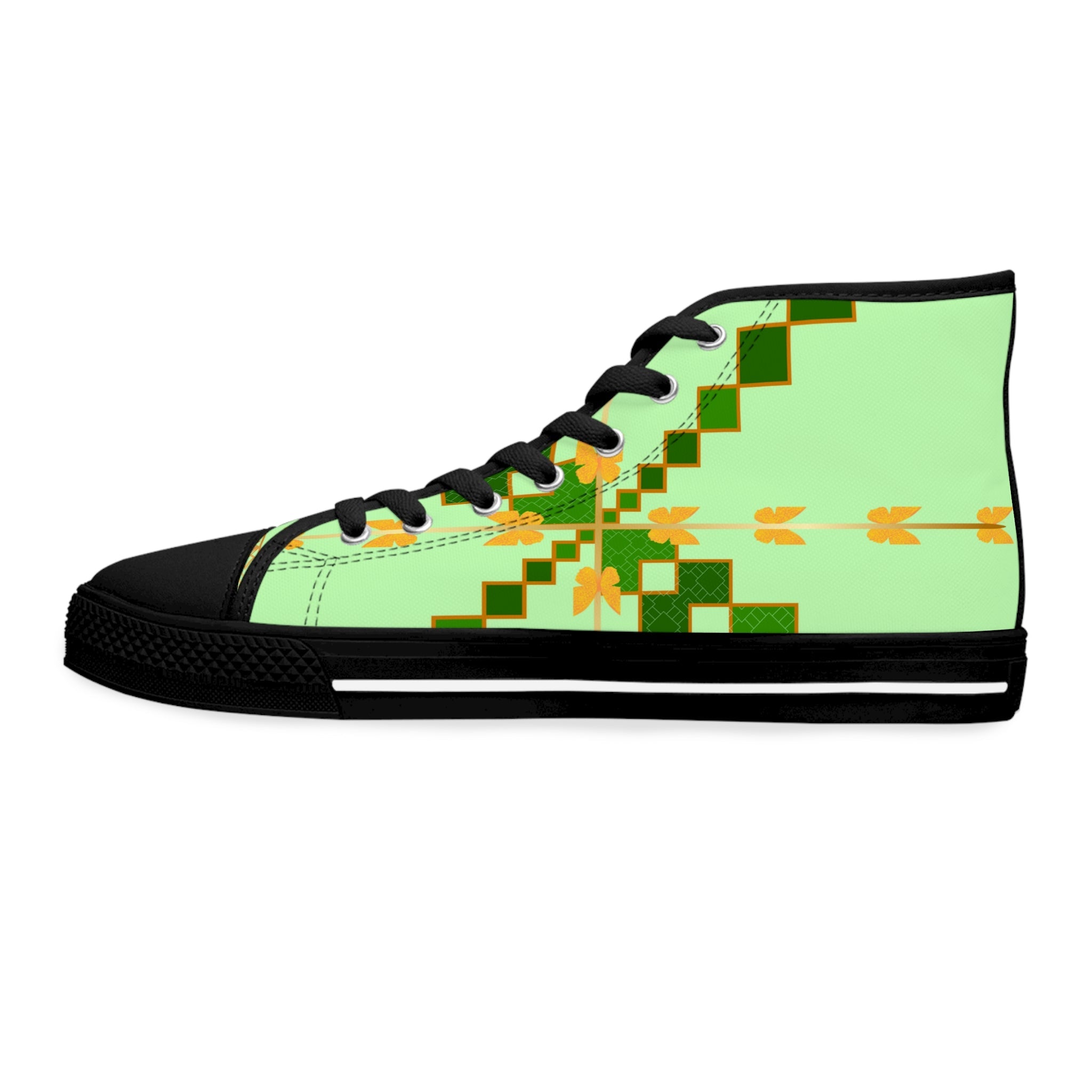 Greenish Women's High Top Sneakers - Miramor