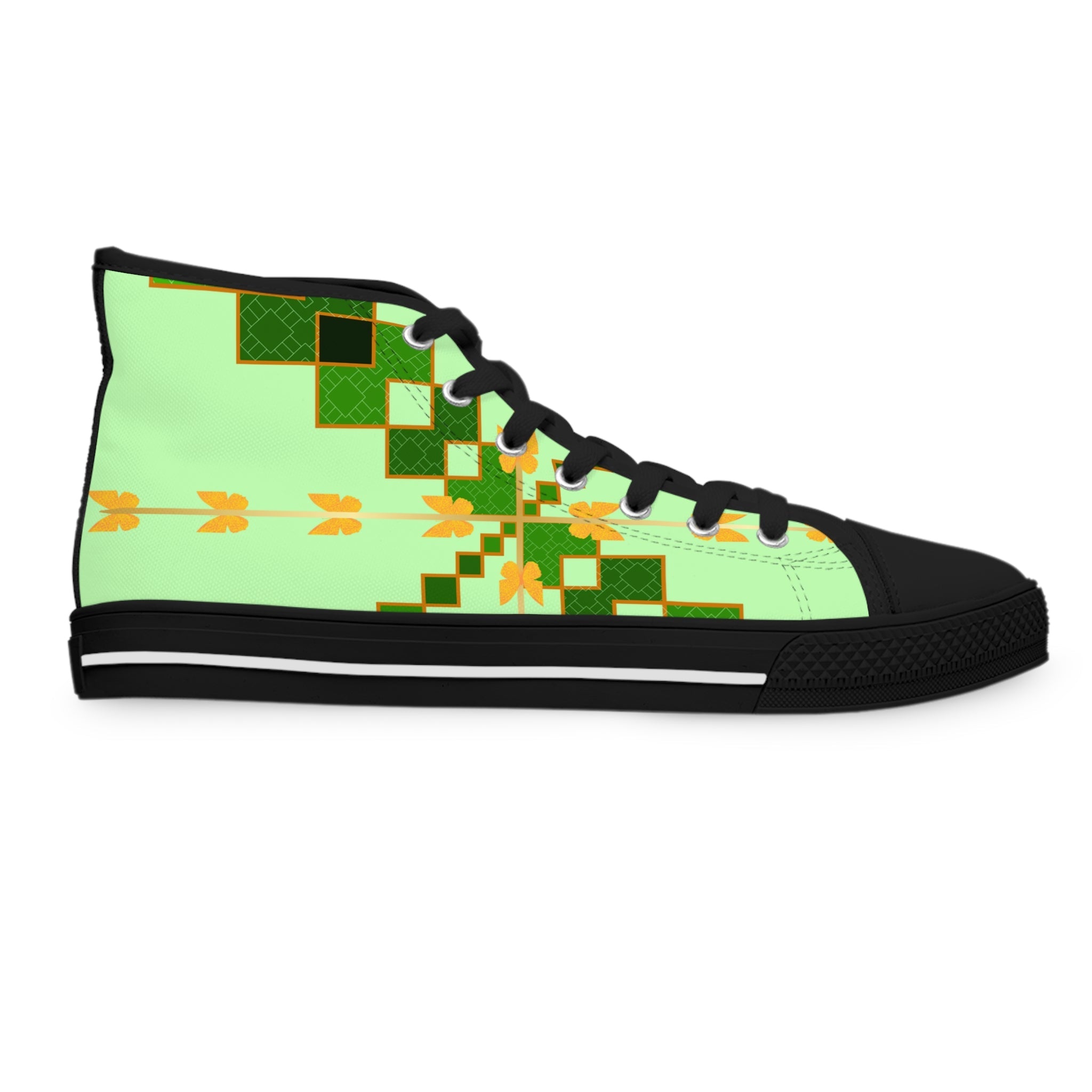 Greenish Women's High Top Sneakers - Miramor