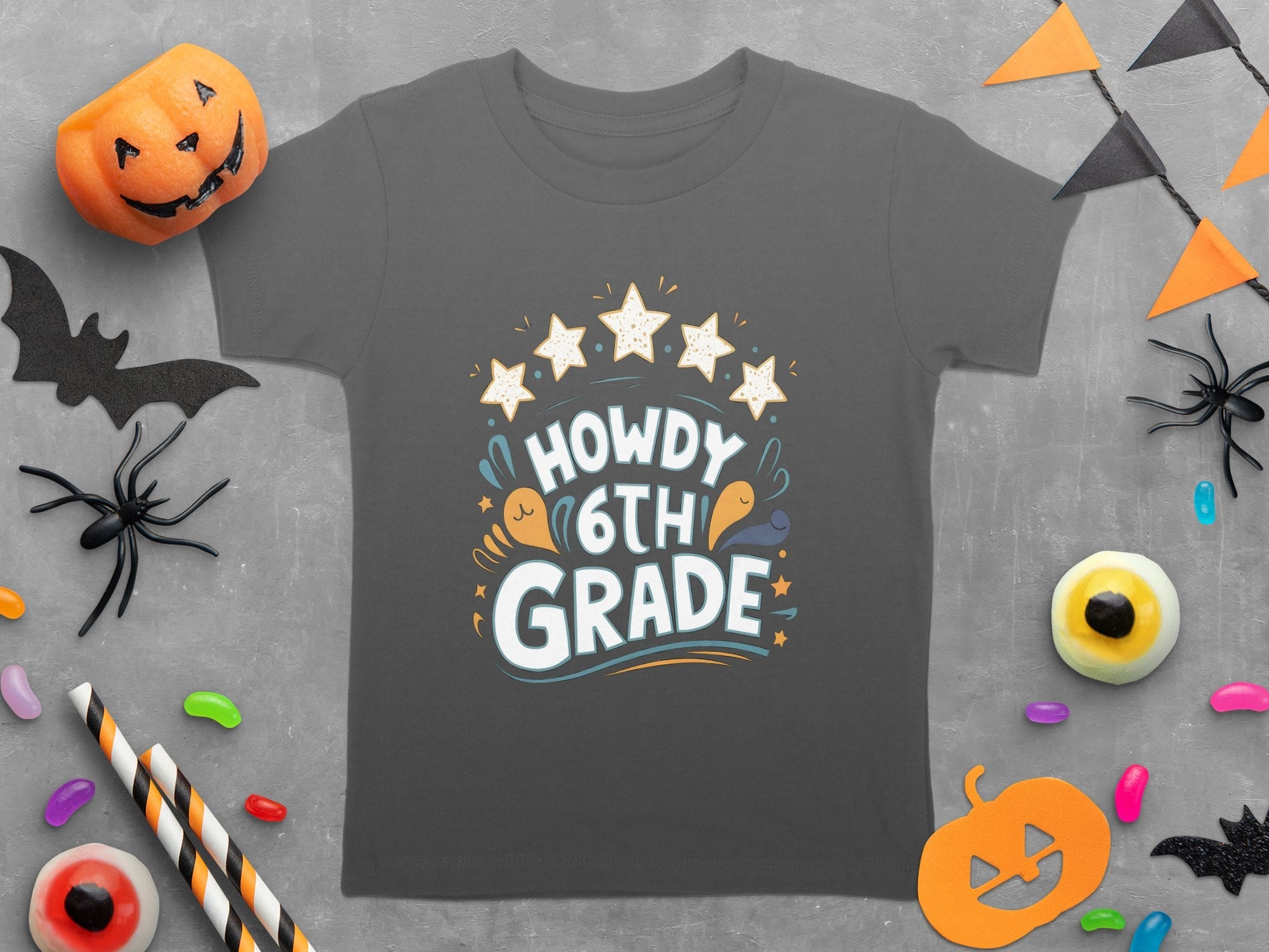 Howdy 6th Grade T - Shirt, 6th Grade Teacher Shirt, Back to School Shirt, Cute Teacher Gift, Fun 6th Grade Tee, Stars Graphic T - Shirt - Miramor