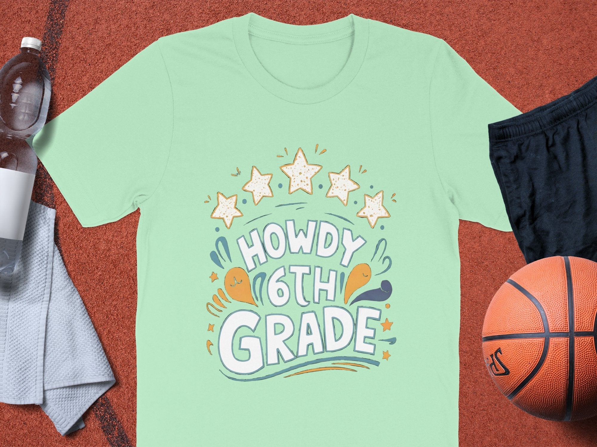 Howdy 6th Grade T - Shirt, 6th Grade Teacher Shirt, Back to School Shirt, Cute Teacher Gift, Fun 6th Grade Tee, Stars Graphic T - Shirt - Miramor