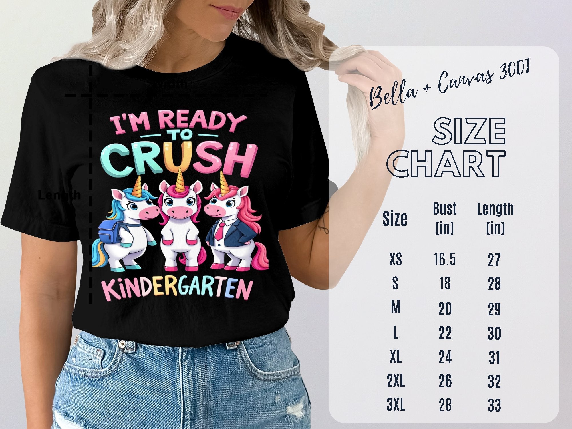 I'm Ready to Crush Kindergarten T - Shirt, Cute Unicorn Back to School Shirt, Kids Fun Back to School Tee, Ready to Crush Learning - Miramor