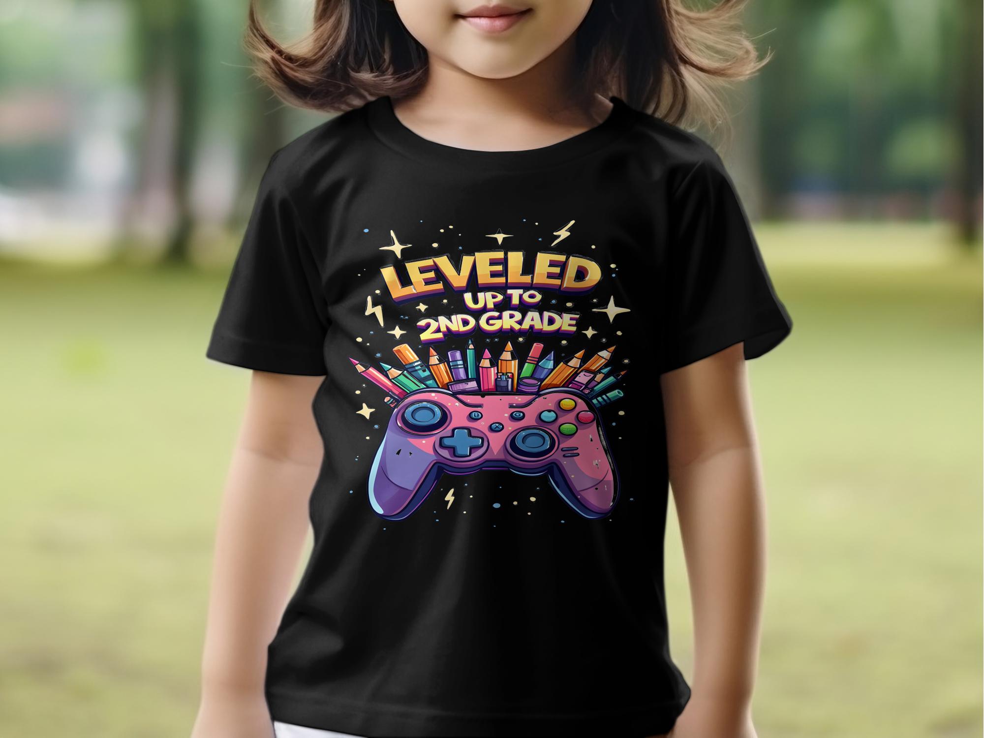 Leveled Up to 2nd Grade Shirt, Video Game Controller T - Shirt, Back to School Gamer Tee, Gaming School Shirt for Kids, Educational Gift - Miramor