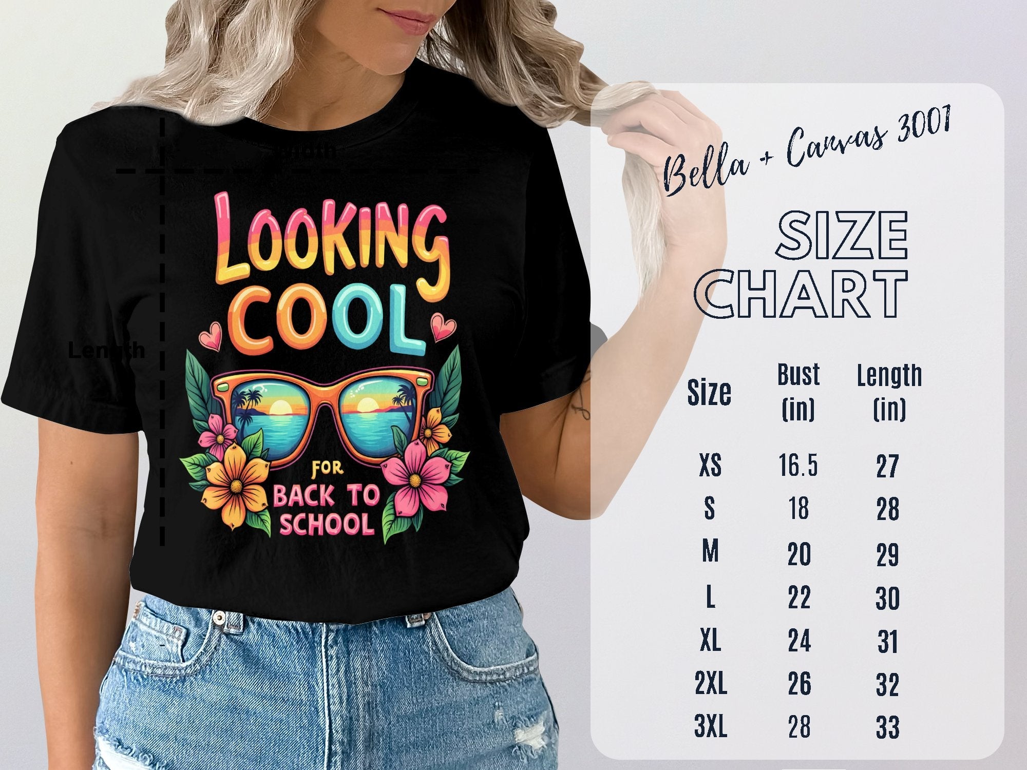 Looking Cool For Back To School T - Shirt, Cool Sunglasses Design Tee, Summer Beach Vibes, Fun Back To School T - Shirt, Trendy T - Shirt - Miramor