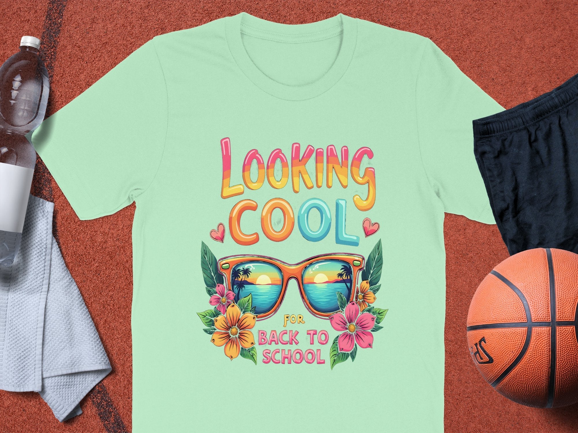 Looking Cool For Back To School T - Shirt, Cool Sunglasses Design Tee, Summer Beach Vibes, Fun Back To School T - Shirt, Trendy T - Shirt - Miramor