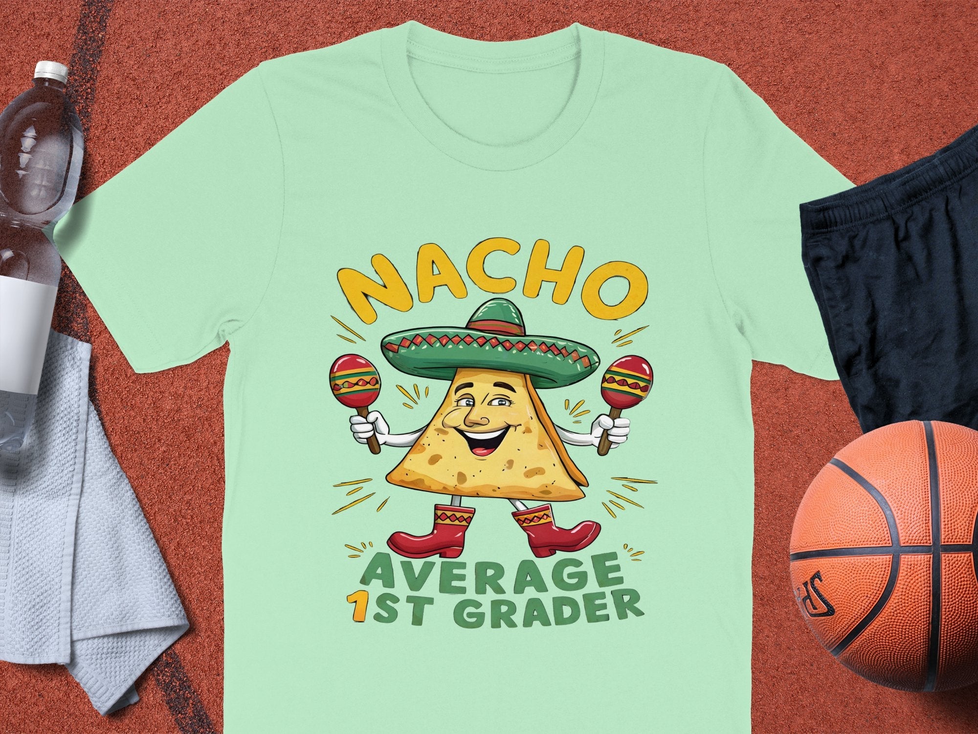 Nacho Average 1st Grader T - Shirt, Funny First Grade Shirt, Cute Nacho Themed Tee, 1st Grader Gift, School Shirt For Kids - Miramor