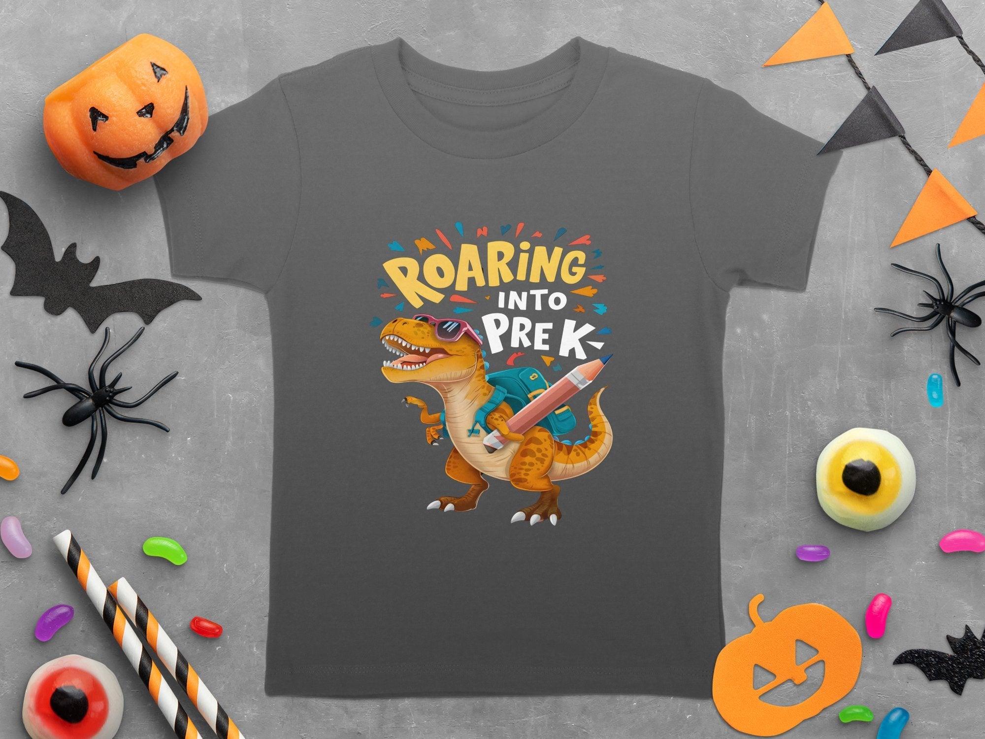 Roaring Into PreK Dinosaur T Shirt, Kindergarten T Rex Shirt, Dinosaur School Shirt, Back to School Kids T Shirt, Youth PreK Shirt - Miramor