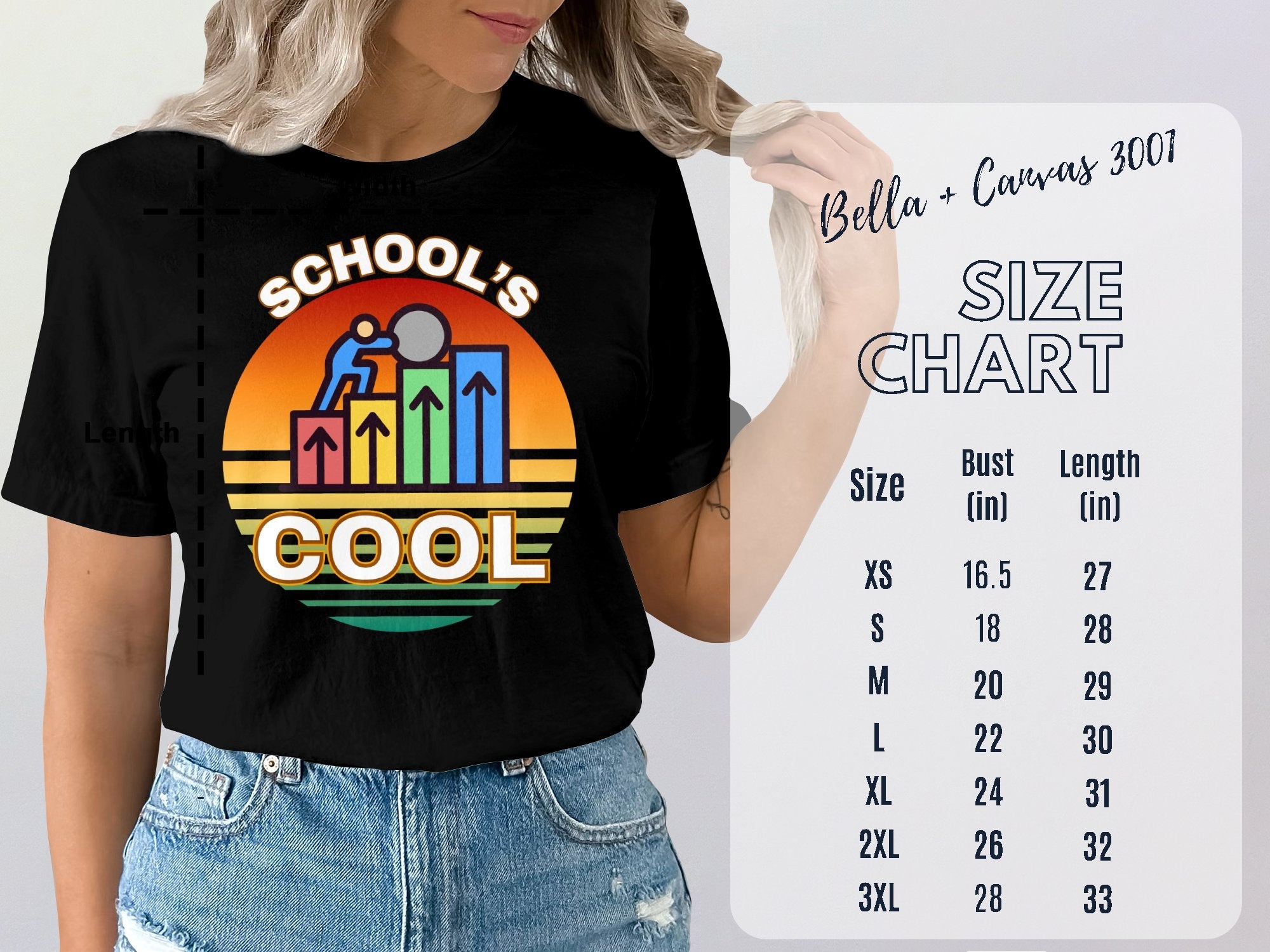 School's Cool Retro Style Graphic Tee, Unique School Theme Shirt, Fun Back to School T - Shirt, Trendy Casual Wear Tee for Students - Miramor