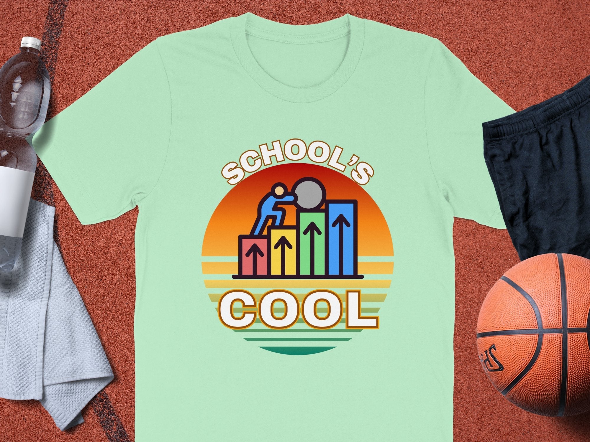 School's Cool Retro Style Graphic Tee, Unique School Theme Shirt, Fun Back to School T - Shirt, Trendy Casual Wear Tee for Students - Miramor