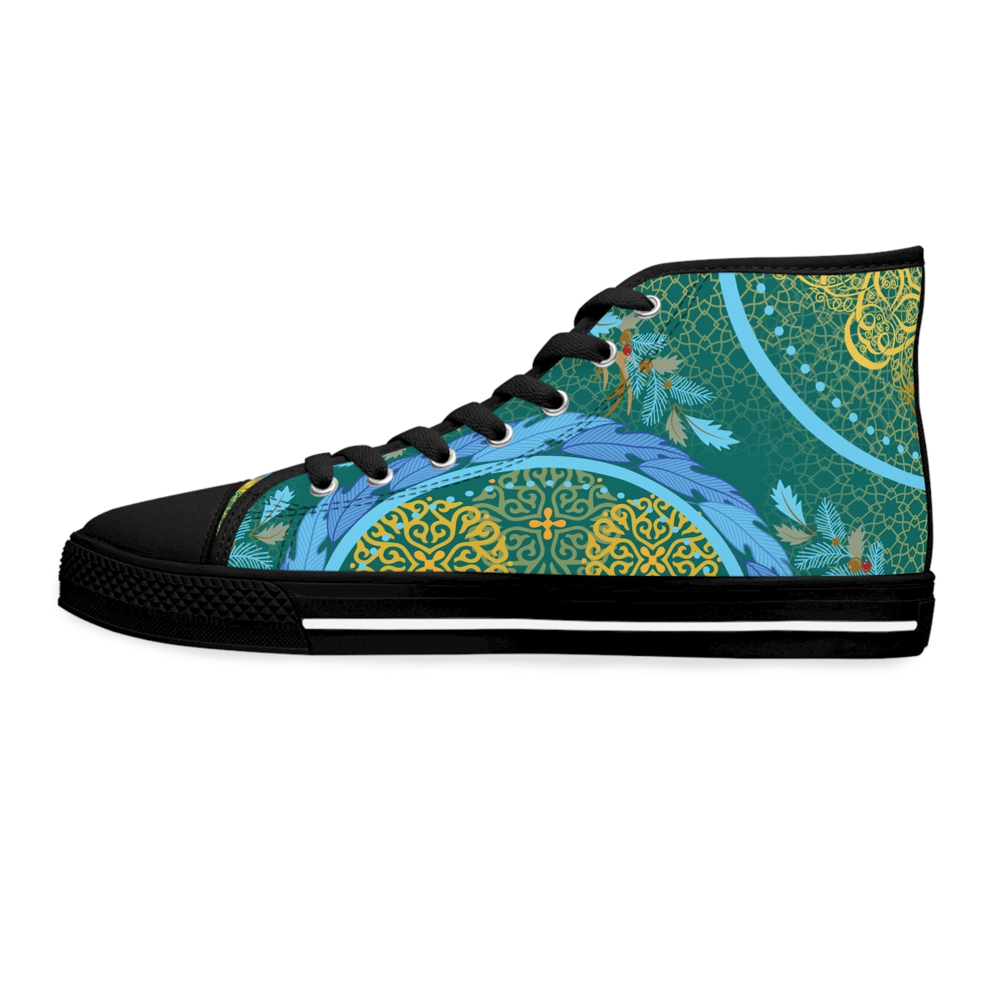 Sky Blue Greenish Women's High - Top Sneakers - Miramor