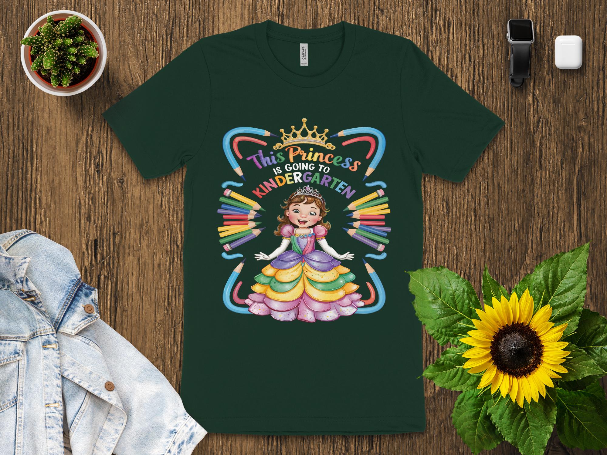 This Princess is Going to Kindergarten T - Shirt, Kids Back to School Shirt, Cute Kindergarten Outfit, Fun Toddler Tee - Miramor