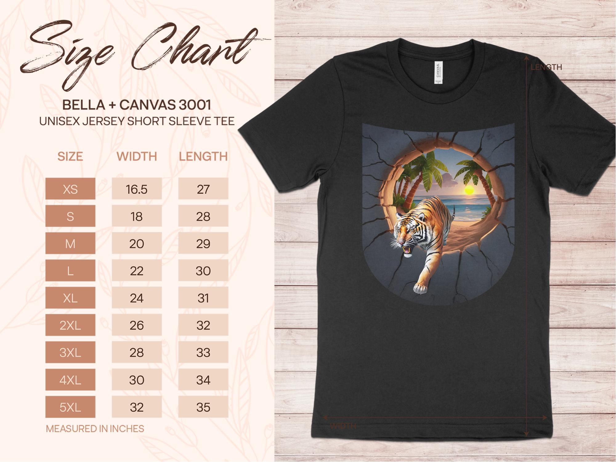 Tiger Beach Sunset T - Shirt, Tropical Adventure Graphic Tee, 3D Tiger Design, Surreal Beach Scene Shirt, Cool Animal Print Top, Unique Art - Miramor