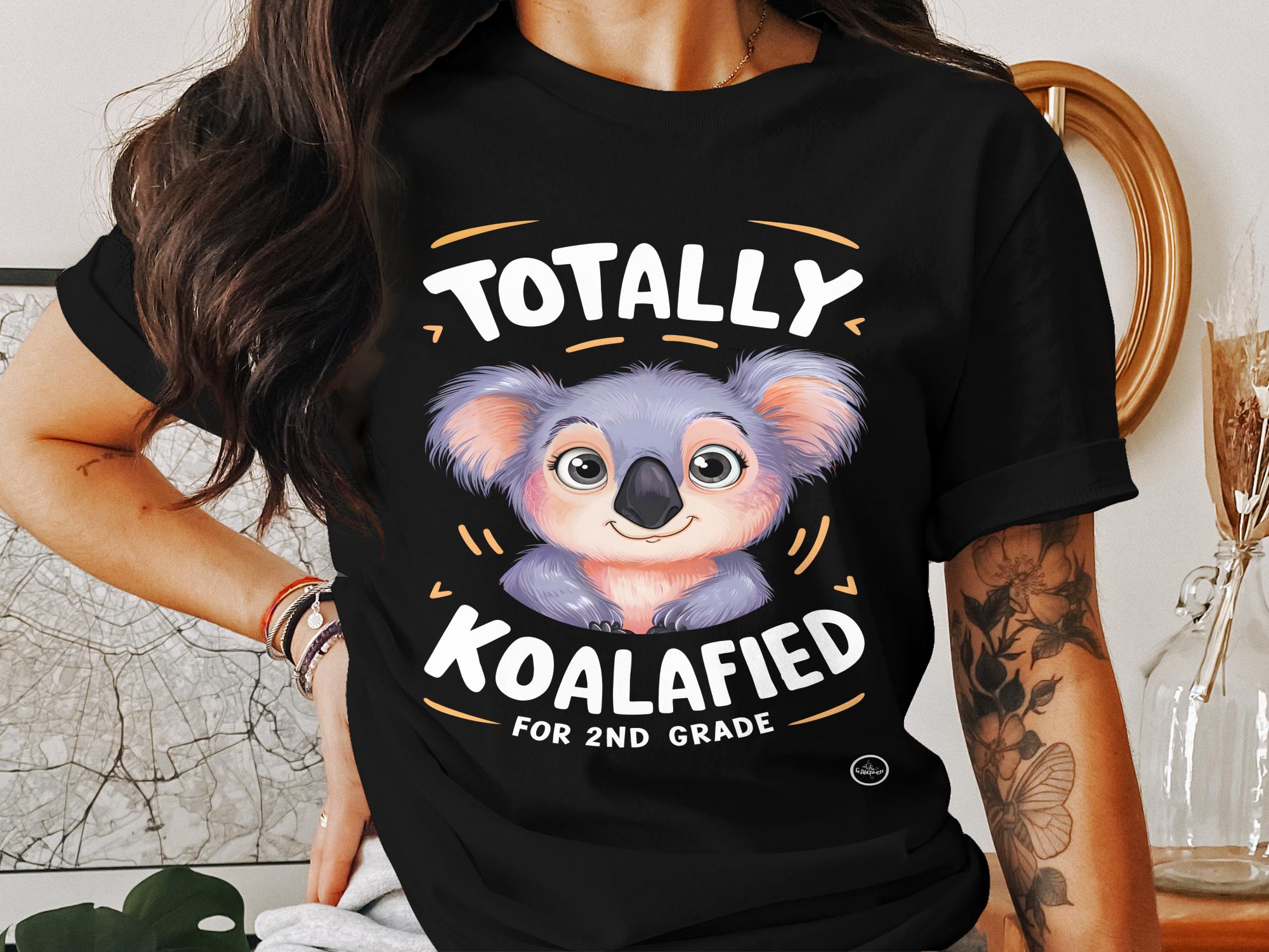 Totally Koalafied T - Shirt, Funny Animal T - Shirt, Back to School T - Shirt, Cute Koala T - Shirt, 2nd Grade T - Shirt, Kids T - Shirt - Miramor