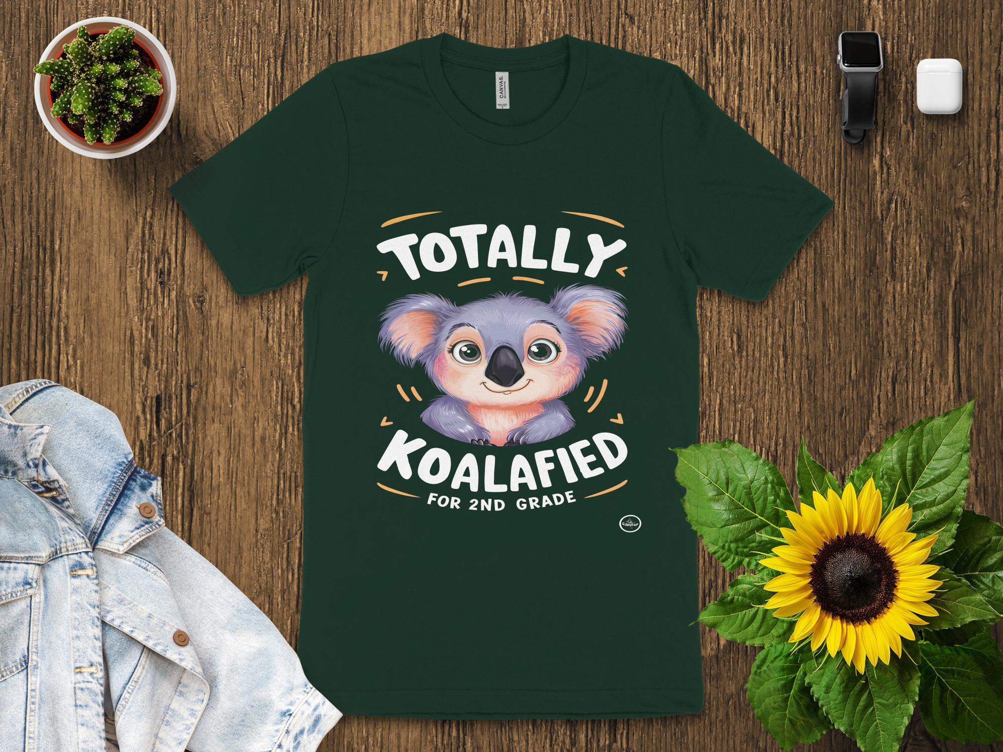 Totally Koalafied T - Shirt, Funny Animal T - Shirt, Back to School T - Shirt, Cute Koala T - Shirt, 2nd Grade T - Shirt, Kids T - Shirt - Miramor