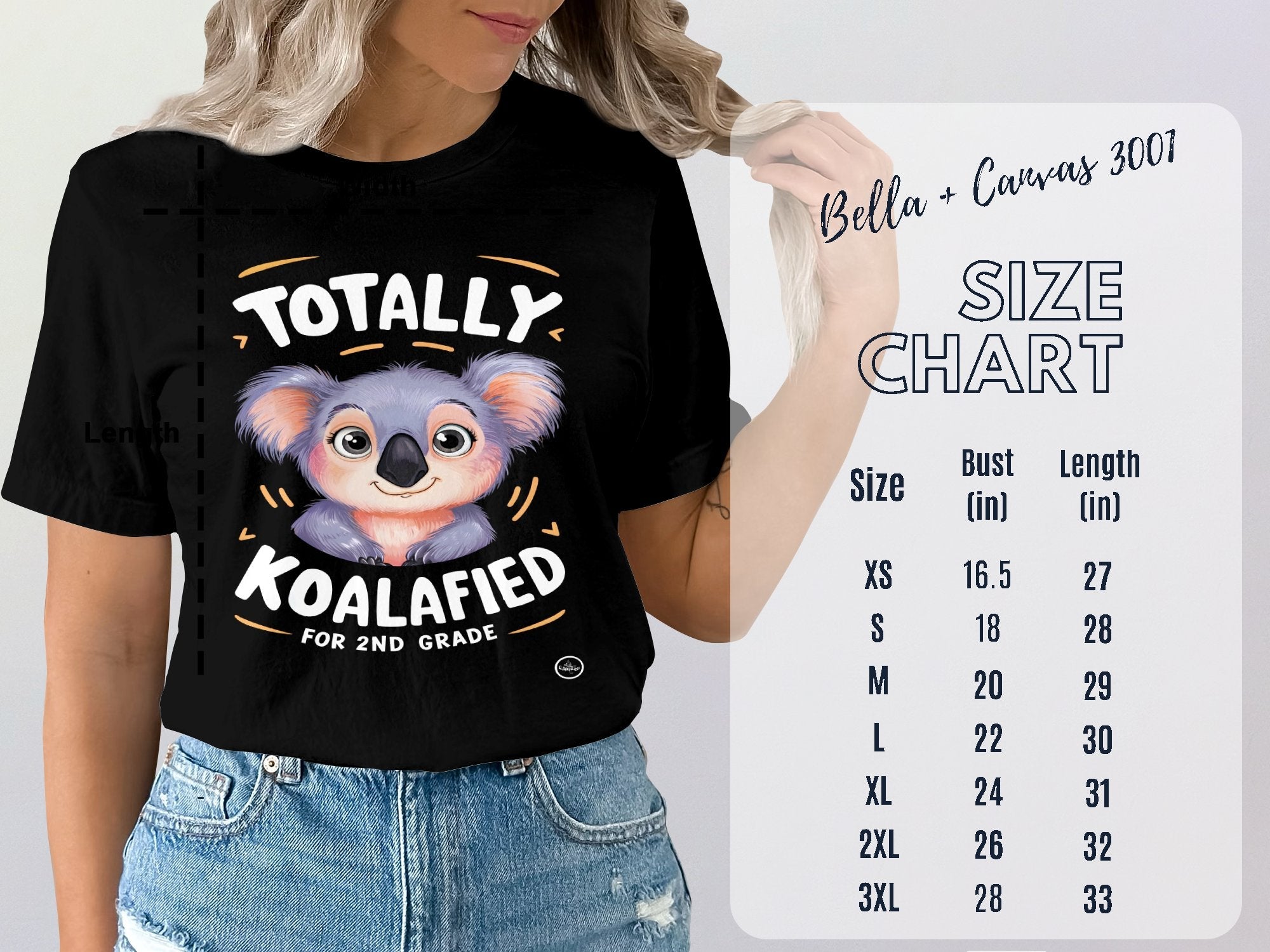 Totally Koalafied T - Shirt, Funny Animal T - Shirt, Back to School T - Shirt, Cute Koala T - Shirt, 2nd Grade T - Shirt, Kids T - Shirt - Miramor