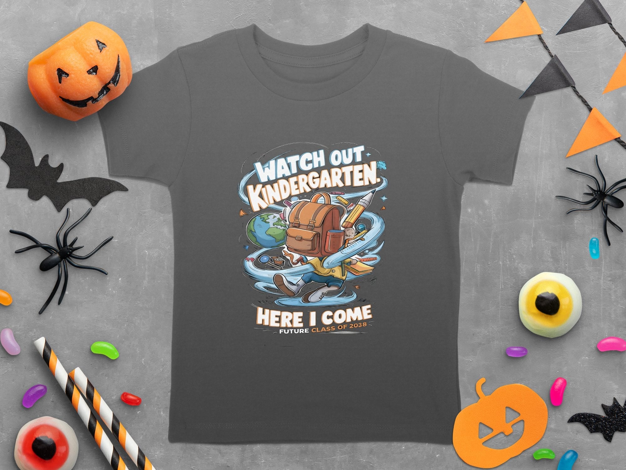 Watch Out Kindergarten Here I Come T - Shirt, Future Class of 2038 Shirt, Back to School Shirt, Kindergarten Graduation Tee - Miramor