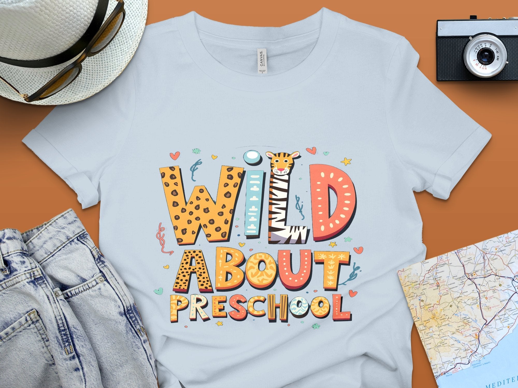 Wild About Preschool Cute Animal Cartoon T - Shirt, Fun Back to School Kids Shirt, Perfect Gift for Preschool Teachers - Miramor