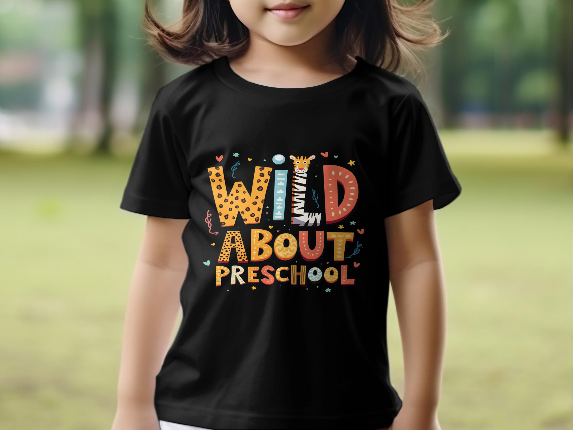 Wild About Preschool Cute Animal Cartoon T - Shirt, Fun Back to School Kids Shirt, Perfect Gift for Preschool Teachers - Miramor