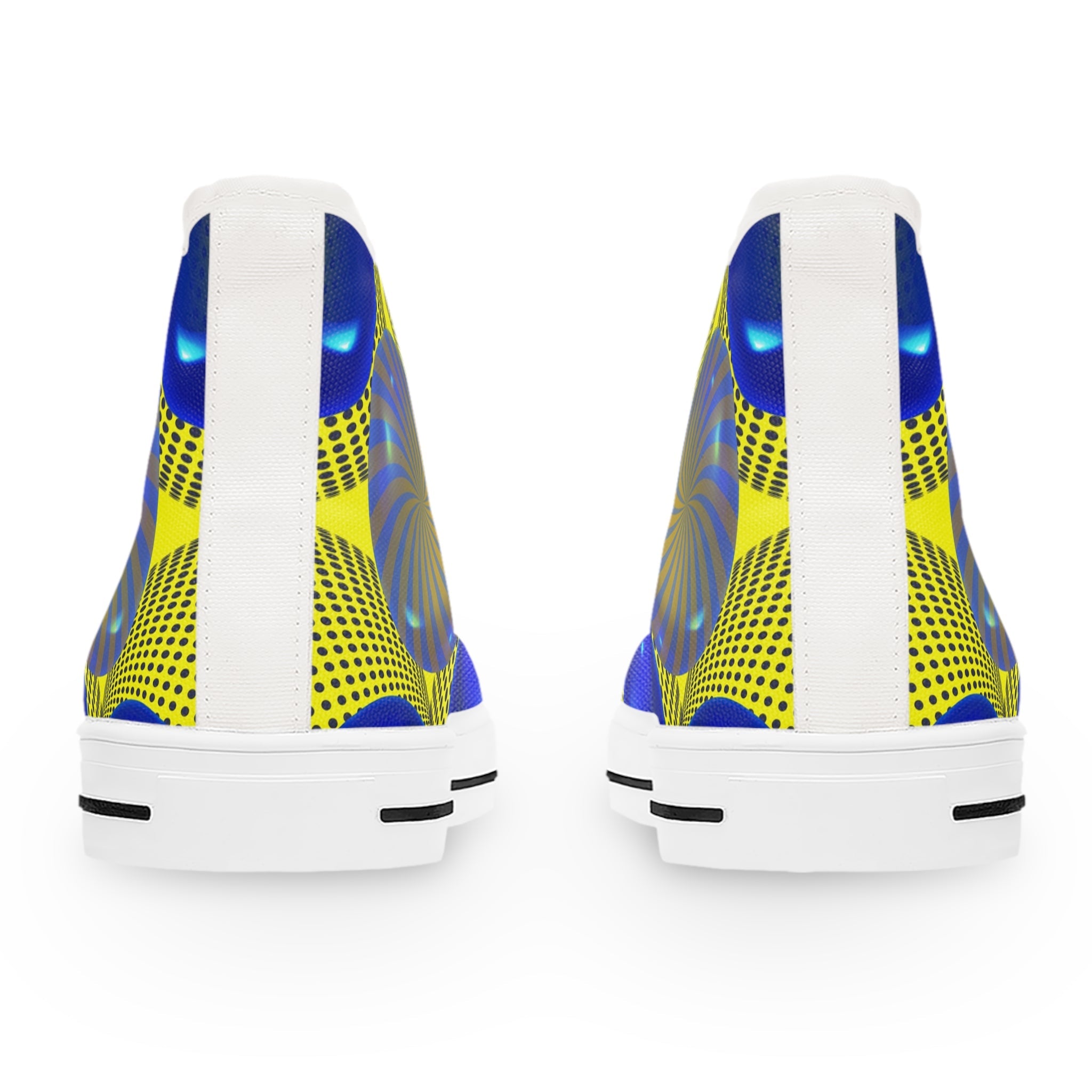 Yellow And Blue Women's High - Top Sneakers - Miramor