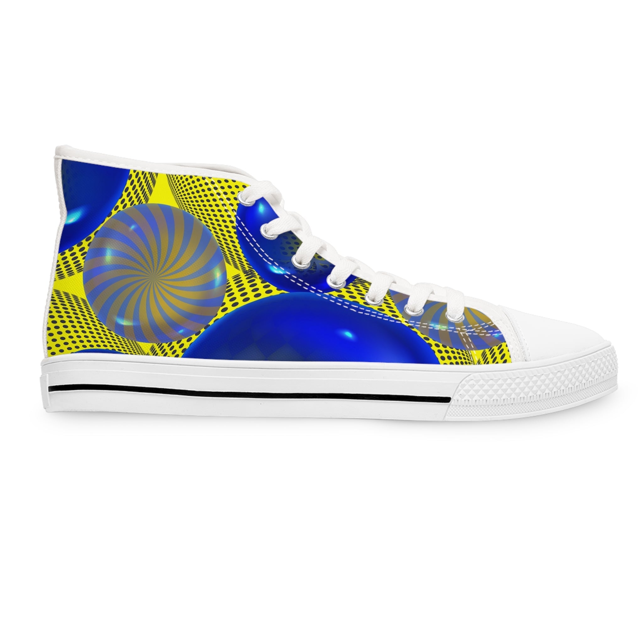 Yellow And Blue Women's High - Top Sneakers - Miramor