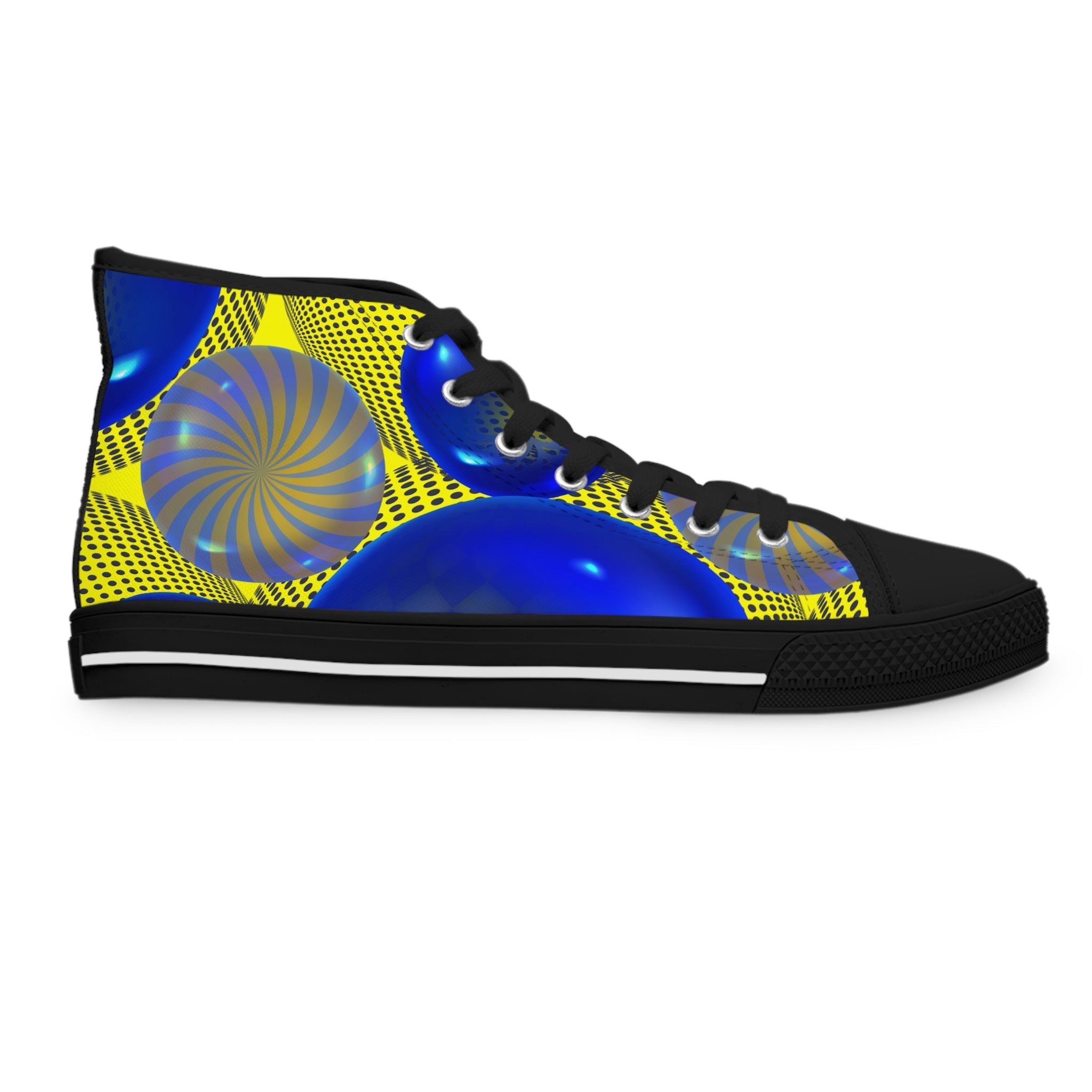 Yellow And Blue Women's High - Top Sneakers - Miramor