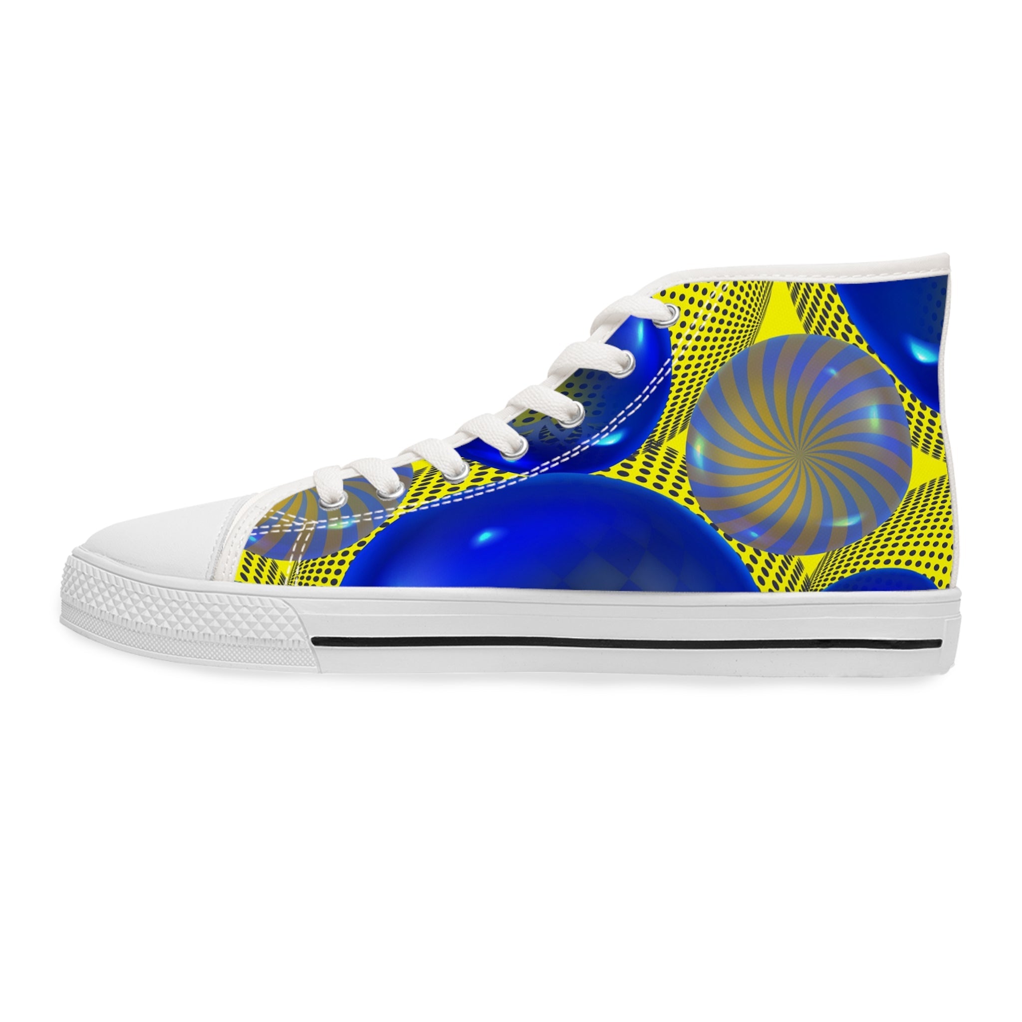 Yellow And Blue Women's High - Top Sneakers - Miramor