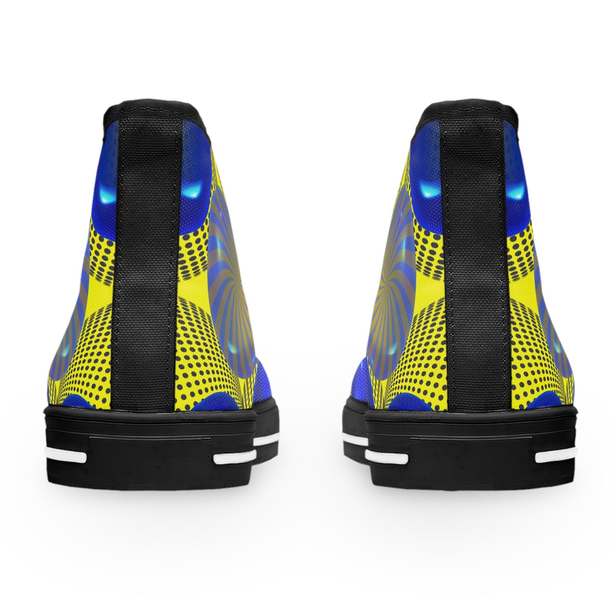 Yellow And Blue Women's High - Top Sneakers - Miramor