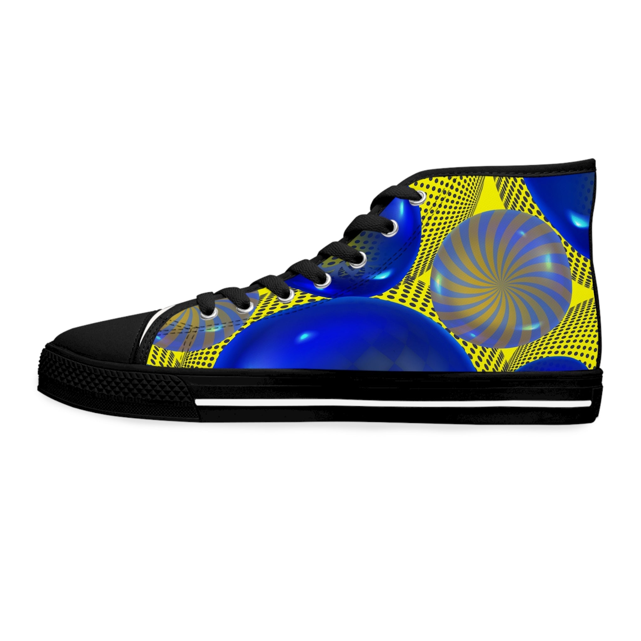 Yellow And Blue Women's High - Top Sneakers - Miramor