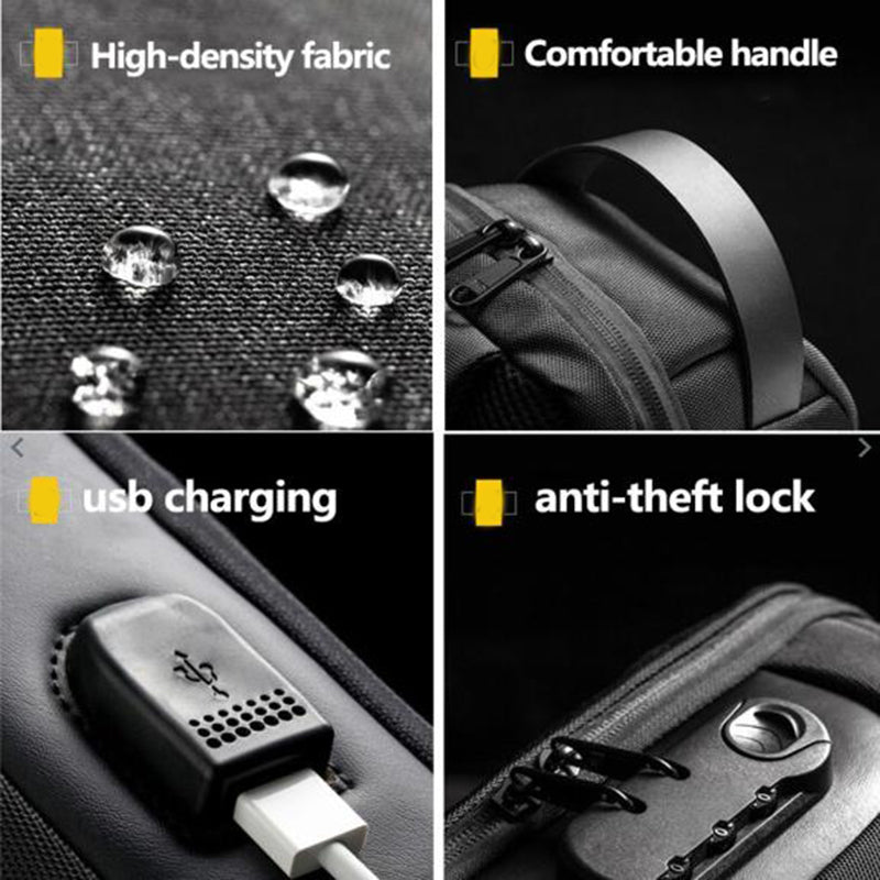 Waterproof USB Anti-theft Bag Men - Miramor